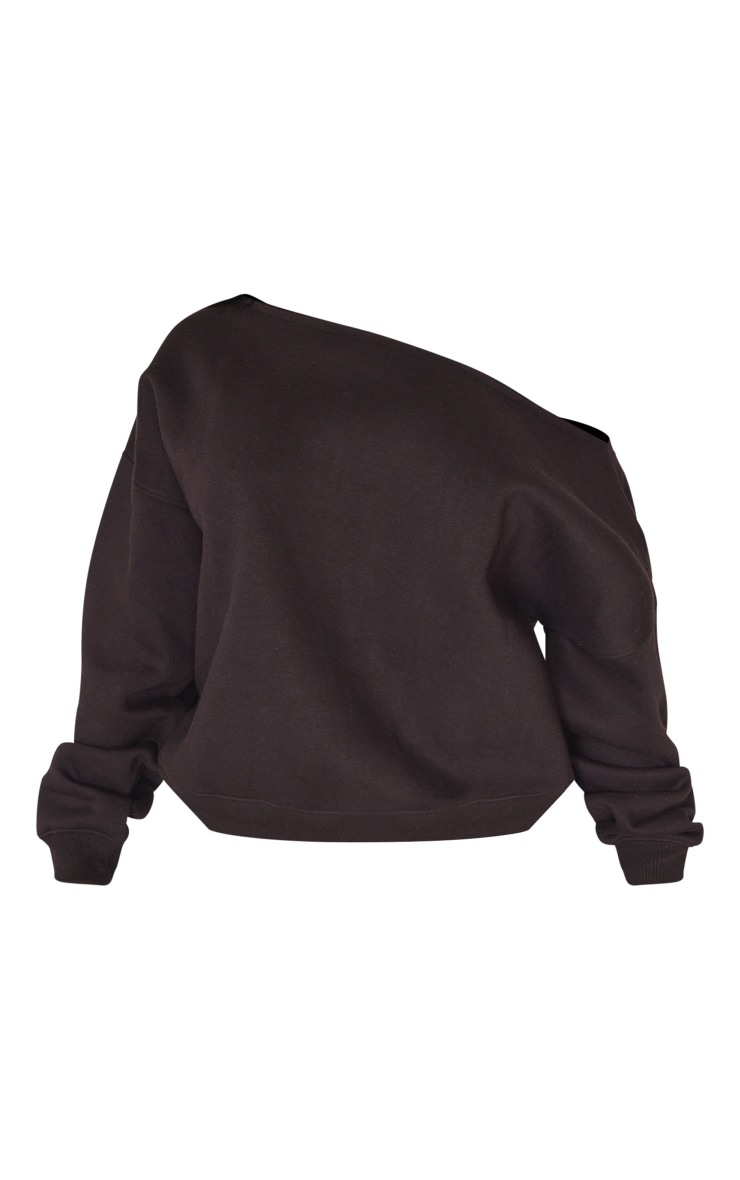Shape Black Sweat Raw Edge Slouch Sweatshirt image 5
