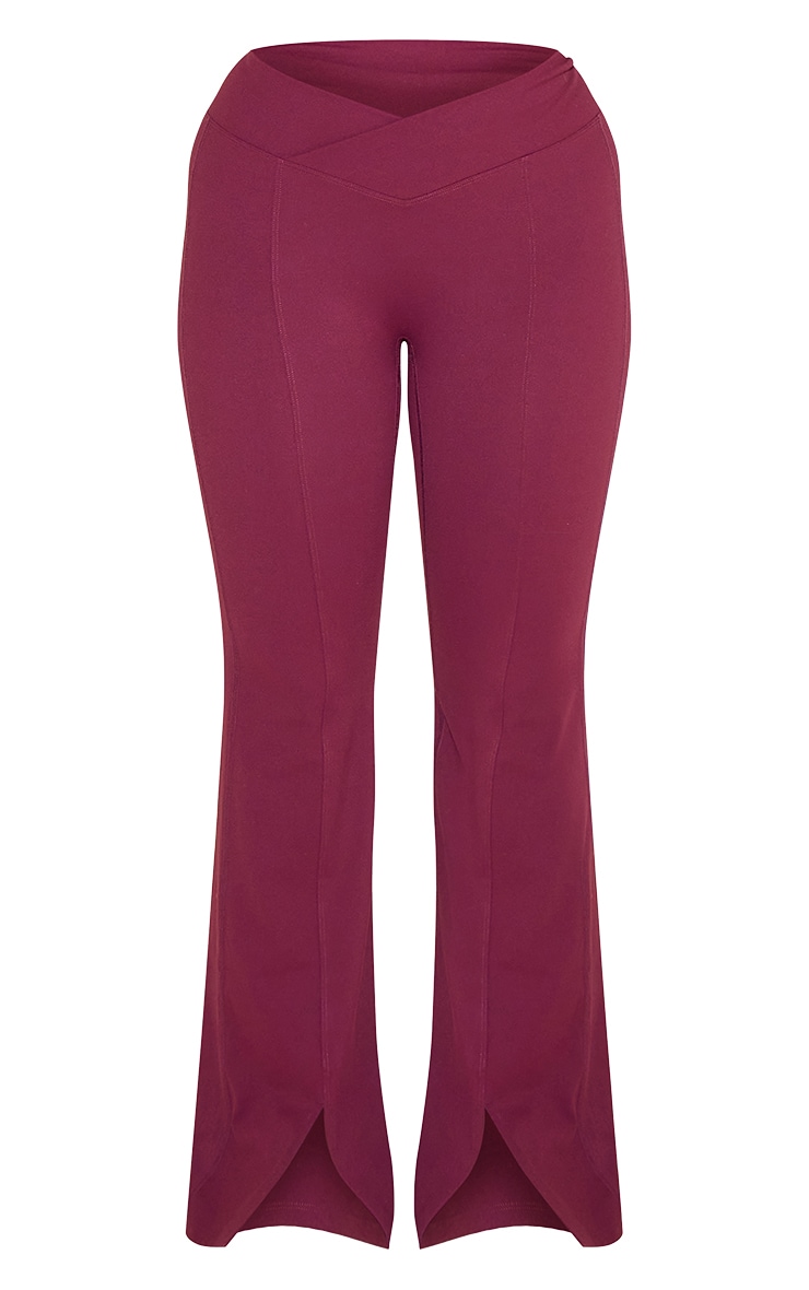 Shape Wine Sculpt Active V Waist Split Front Flare Pants image 5