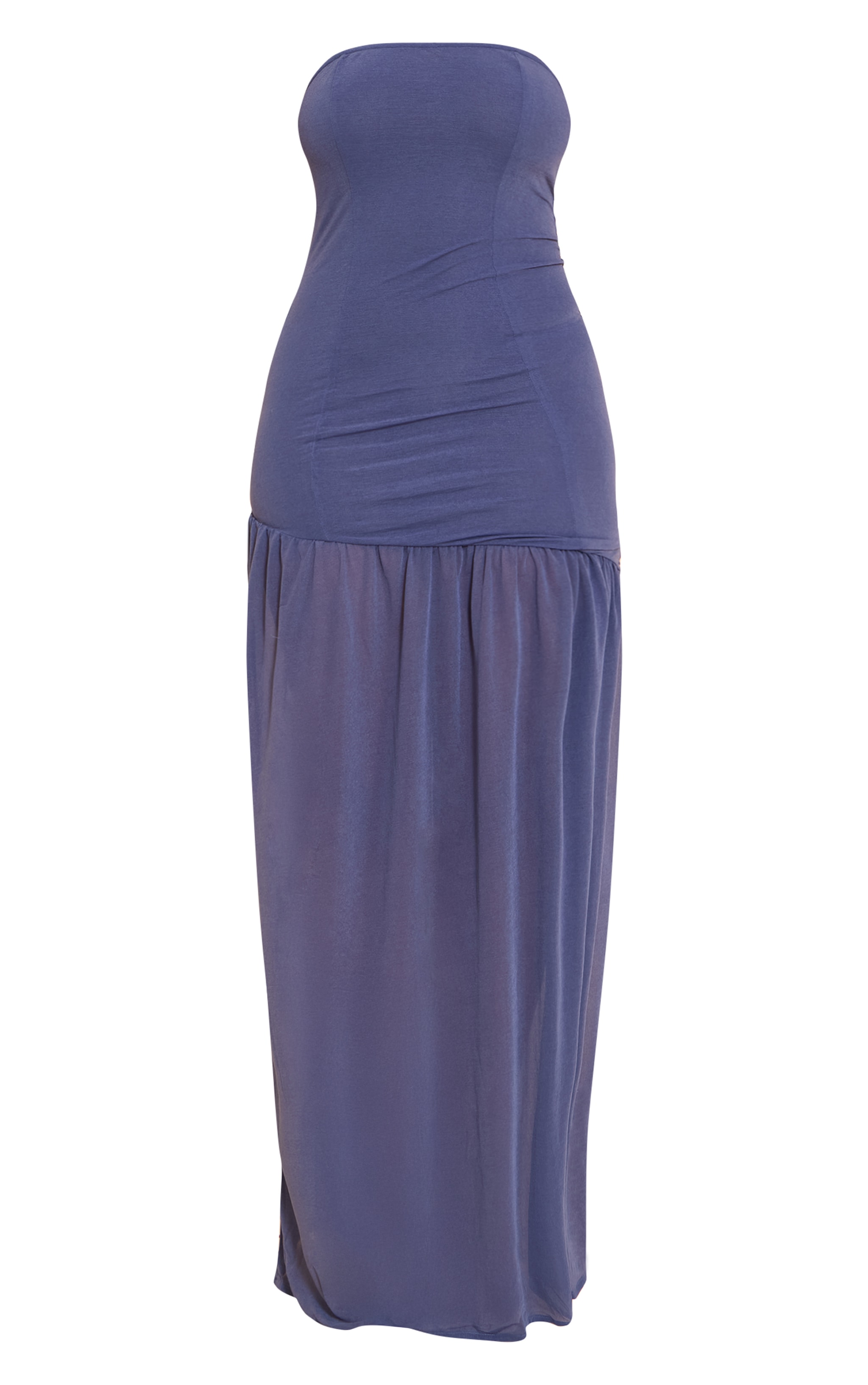 Shape Robe bustier longue bleu marine à ourlet transparent asymétrique image 5