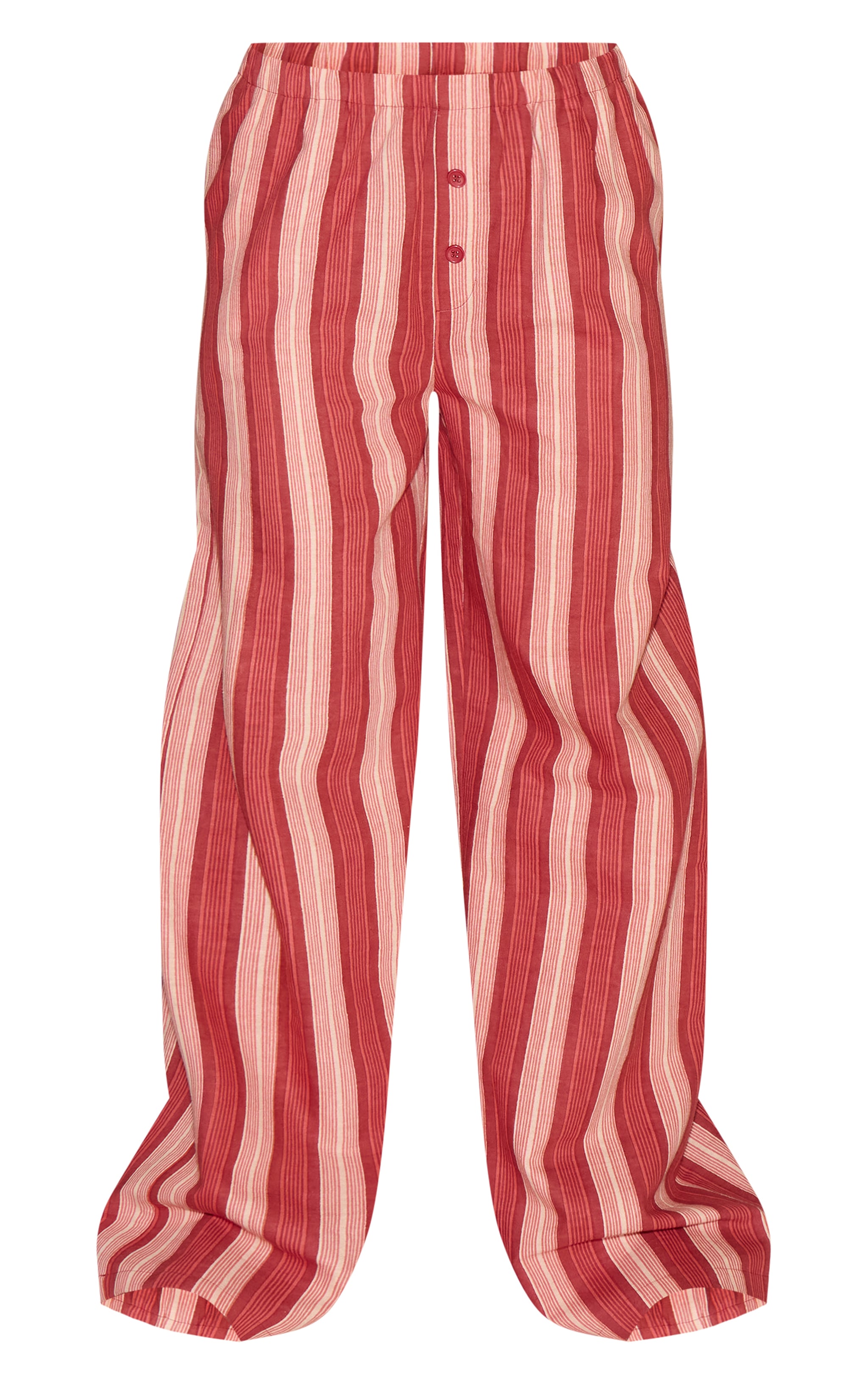 Red Low Rise Wide Pants image 5