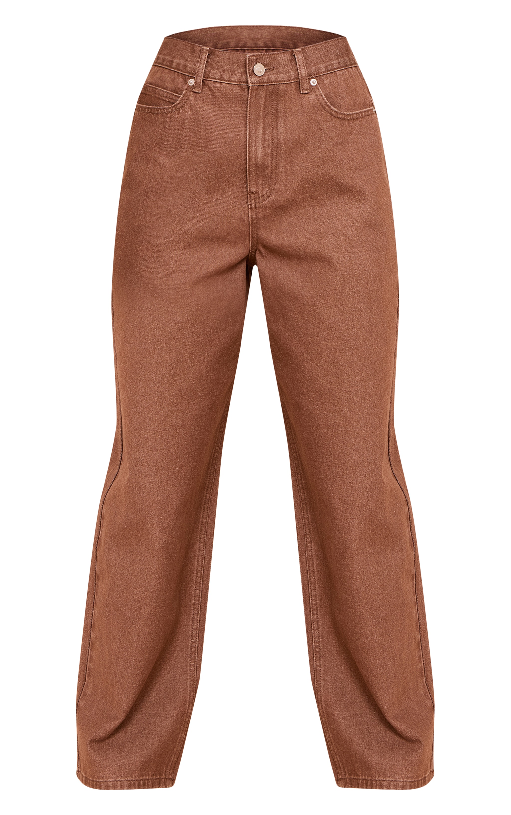 Brown Lightweight Slouchy Wide Leg Jean image 5