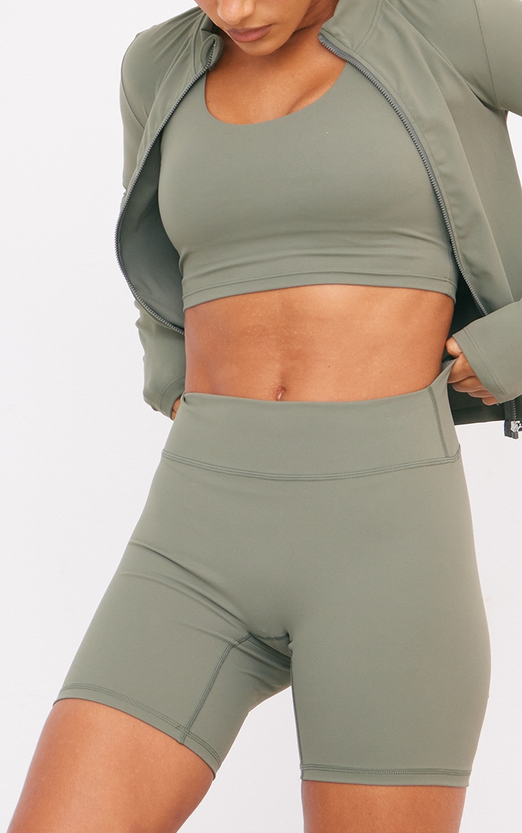 Olive Ultimate Sculpt High Waist Gym Shorts image 5