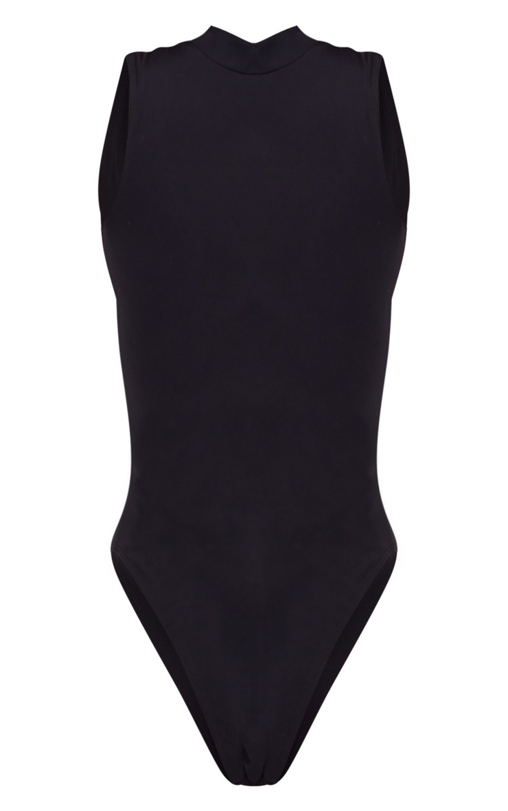 Maillot de bain en néoprène noir à col montant image 6