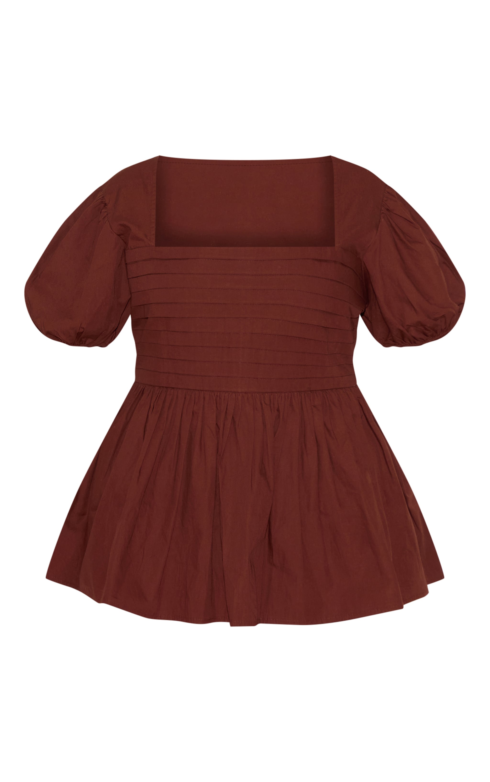 Plus Chocolate Puff Sleeve Top image 5