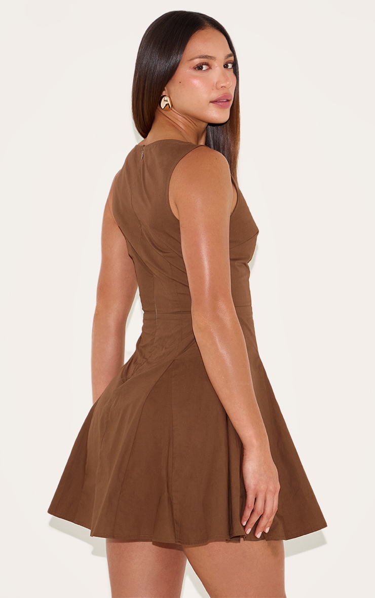 Tall Mini robe patineuse marron image 2