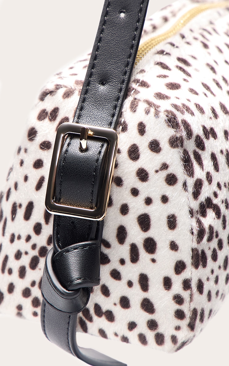 Dalmation Print Pony Hair Baguette Shoulder Bag image 4