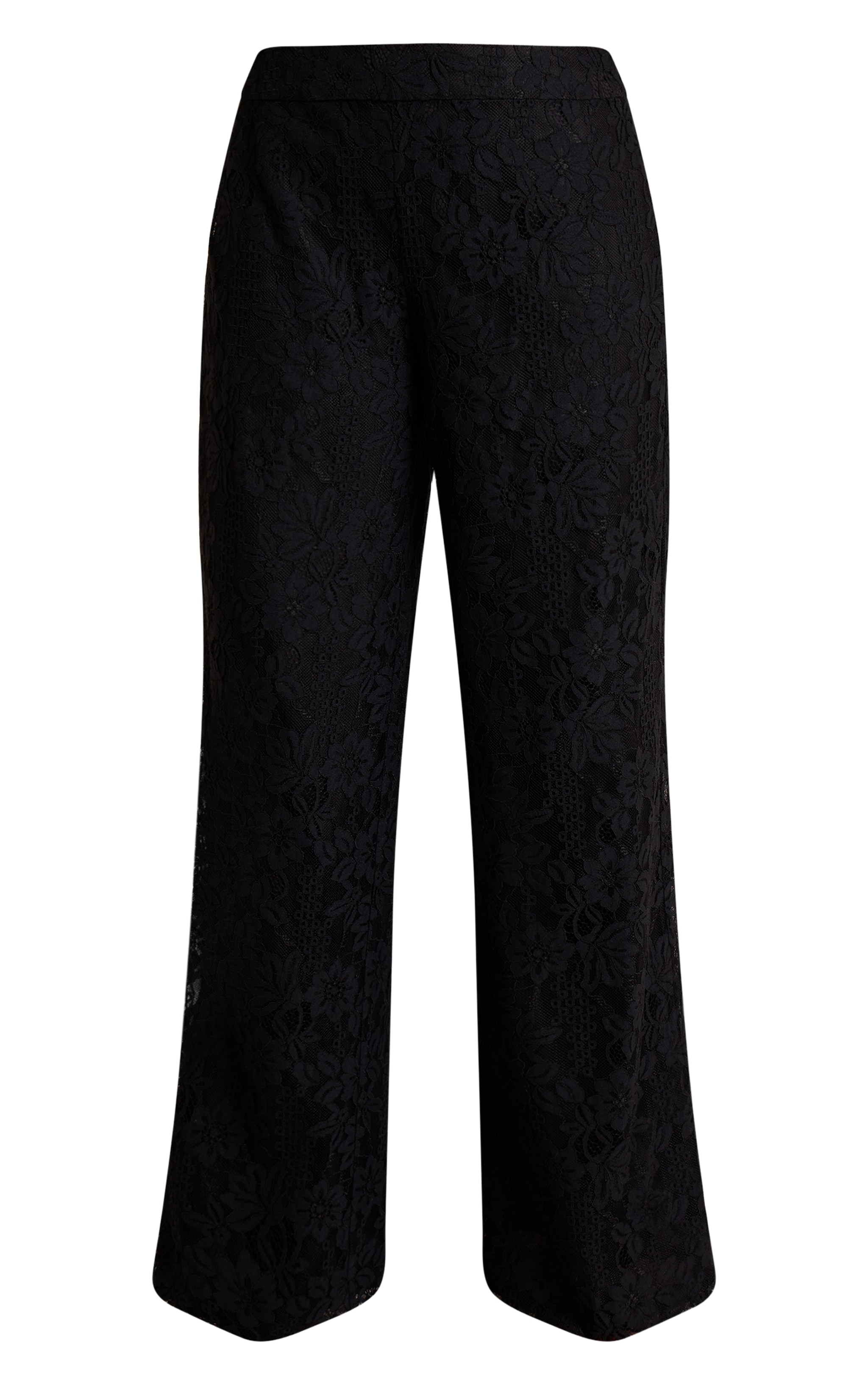 Black Lace Wide Leg Pants image 5
