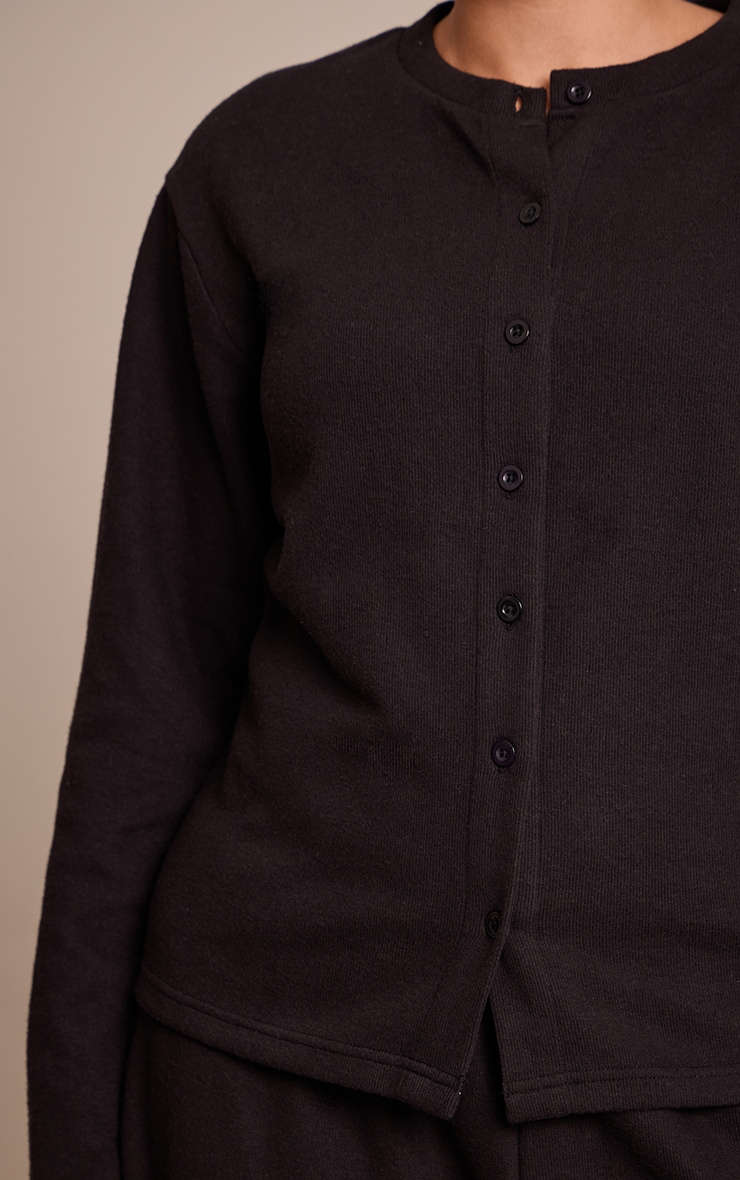 Plus Black Soft Touch Button Down Top image 4