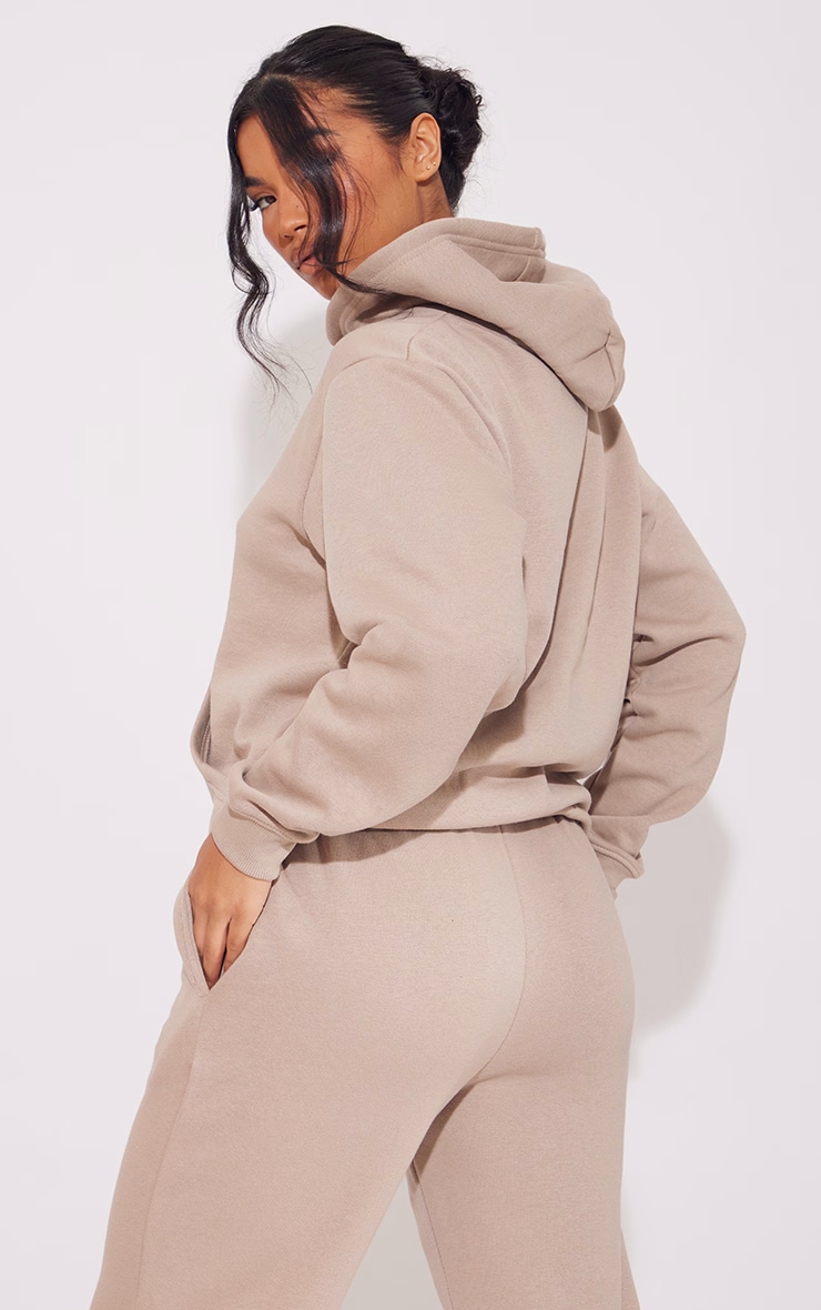 PRETTYLITTLETHING Mocha Established 2012 Oversized Hoodie image 2