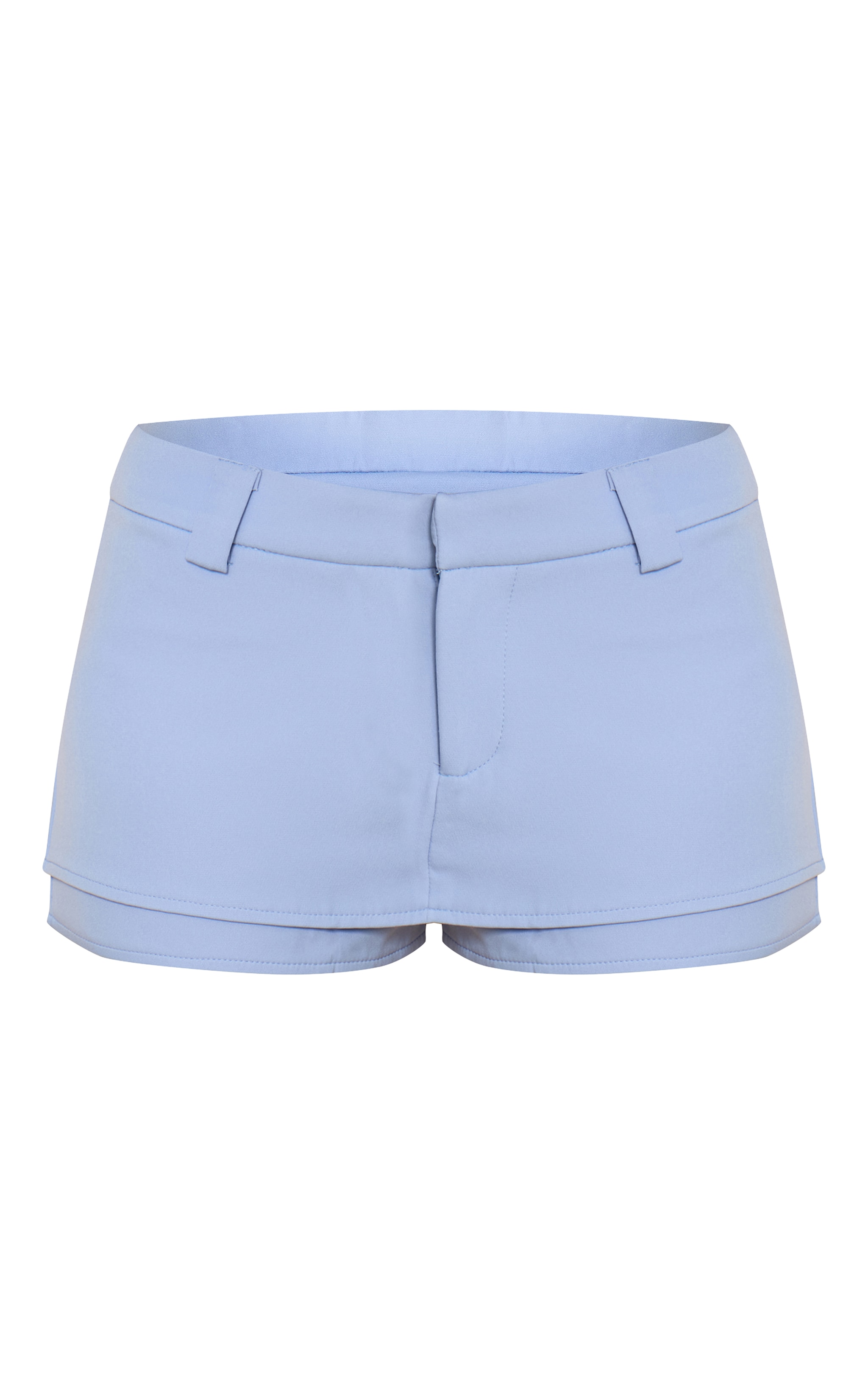 Jupe-short de tailleur tissée bleu poudré image 6