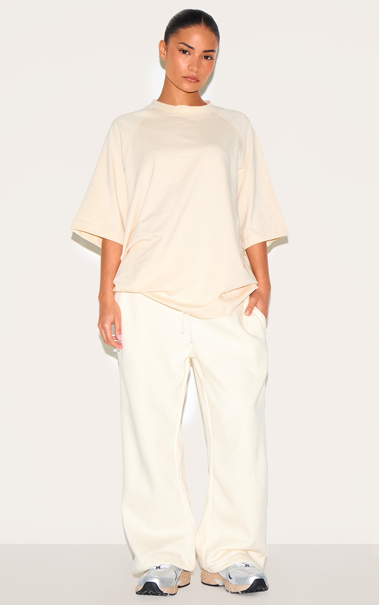Petite Cream Oversized T-shirt image 3