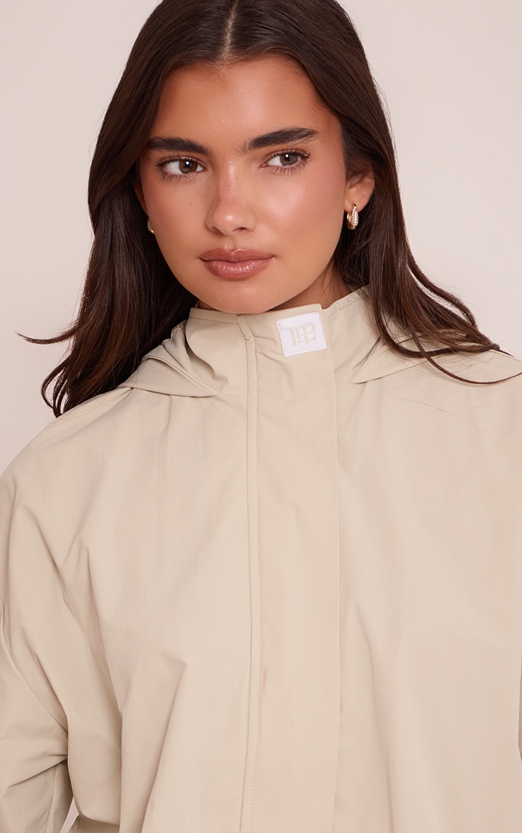 PLT Oatmeal Shell Quarter Zip Track Jacket image 4