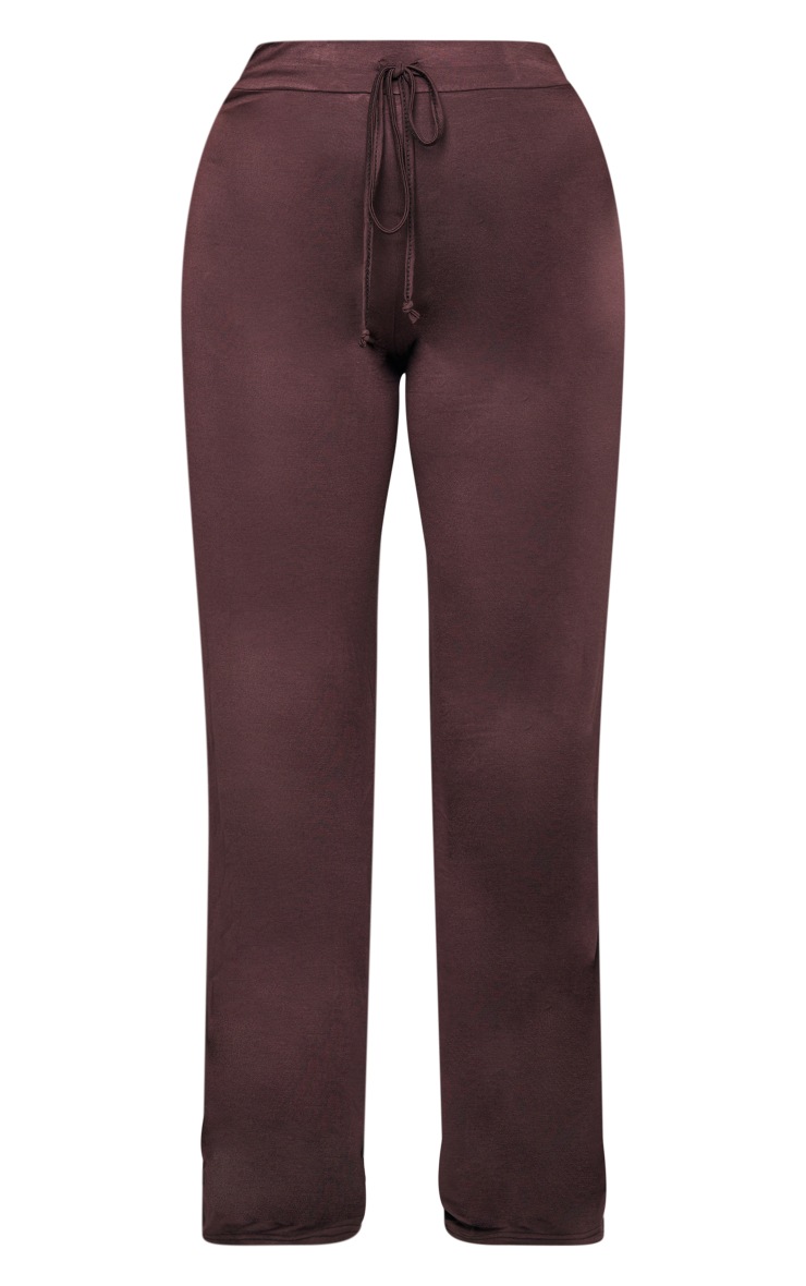 Wide Lace Trousers Brown