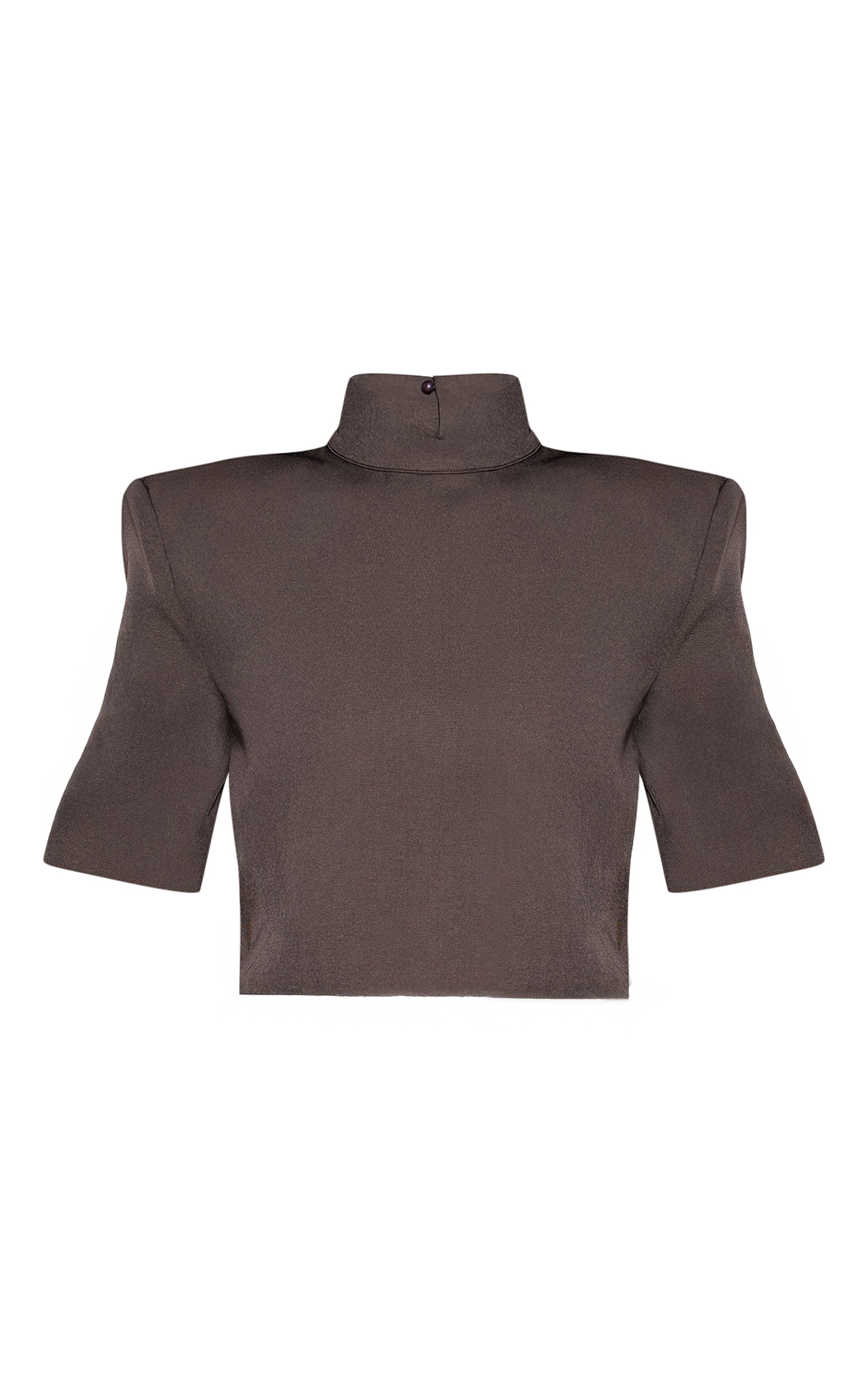 Petite Charcoal Tailored Open Back Top image 5