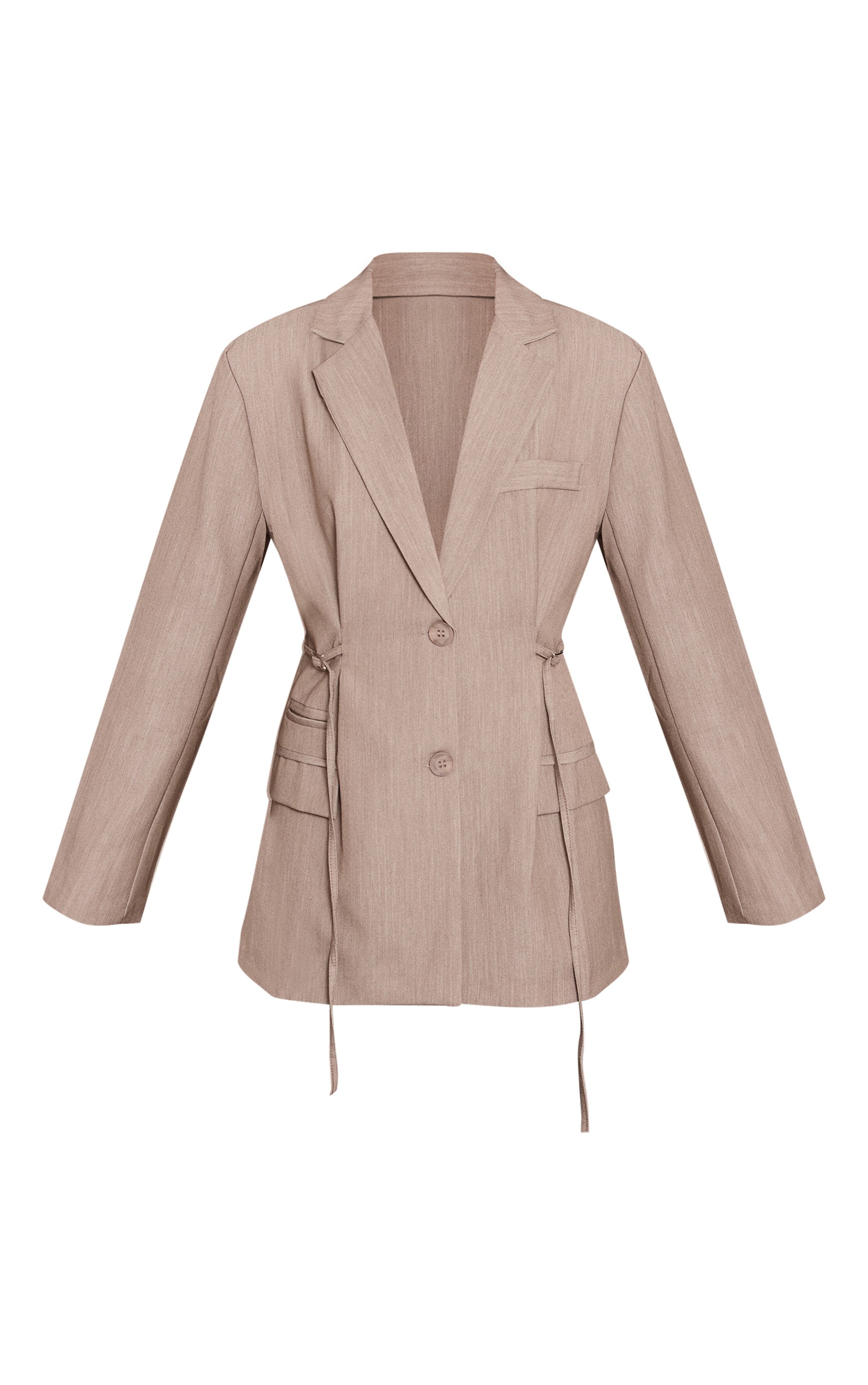 Beige Belt Detail Blazer image 5