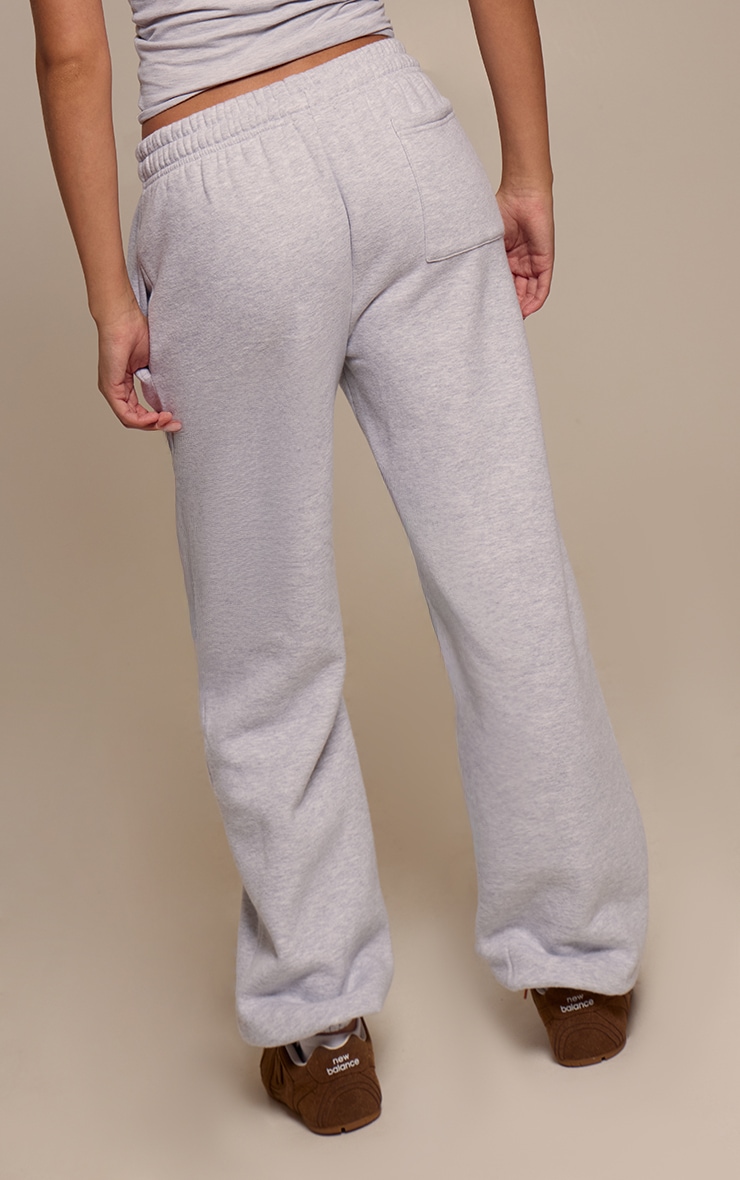 Ash Grey Cotton Fleece Cuffed Sweatpants image 3