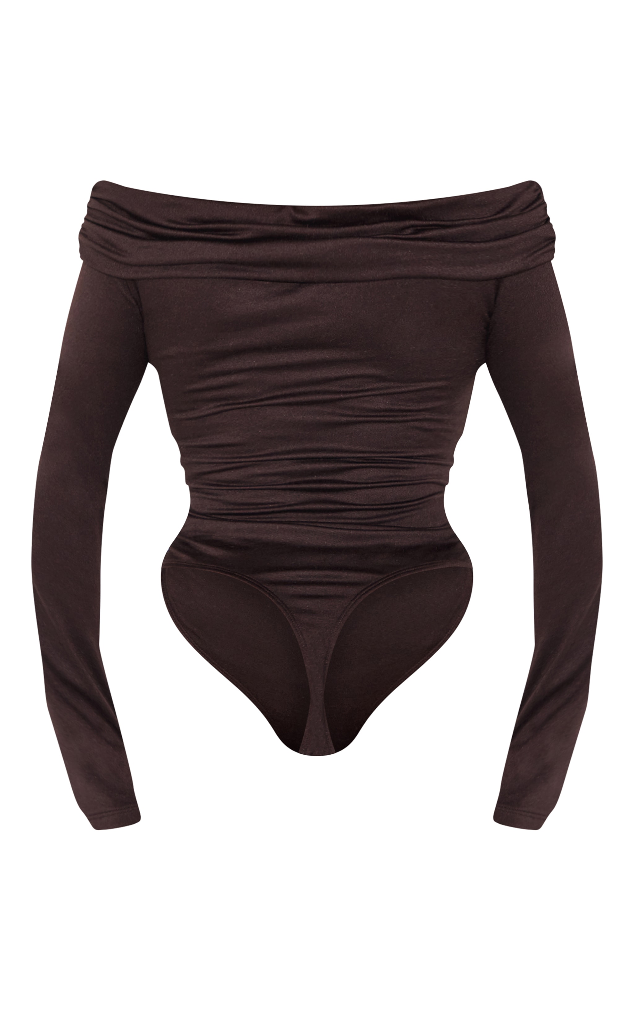Shape Chocolate Super Soft Bardot Twist Cut Out Bodysuit image 2