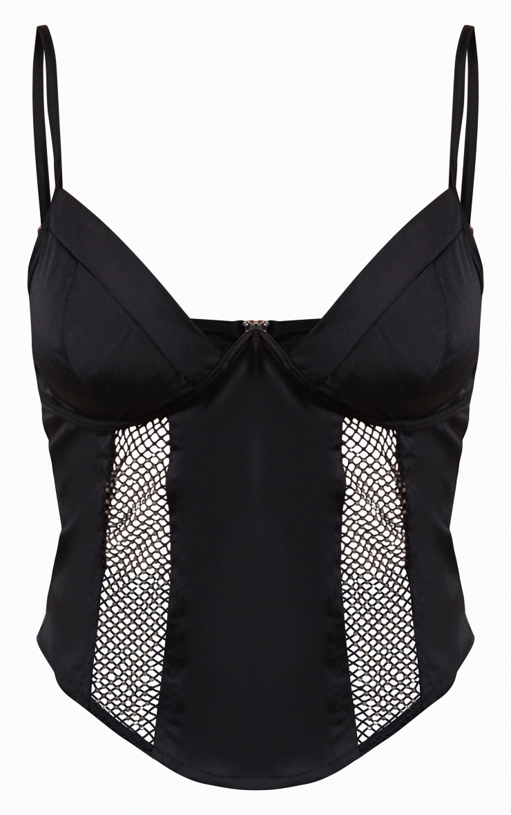 Black Diamante Panelled Corset image 5