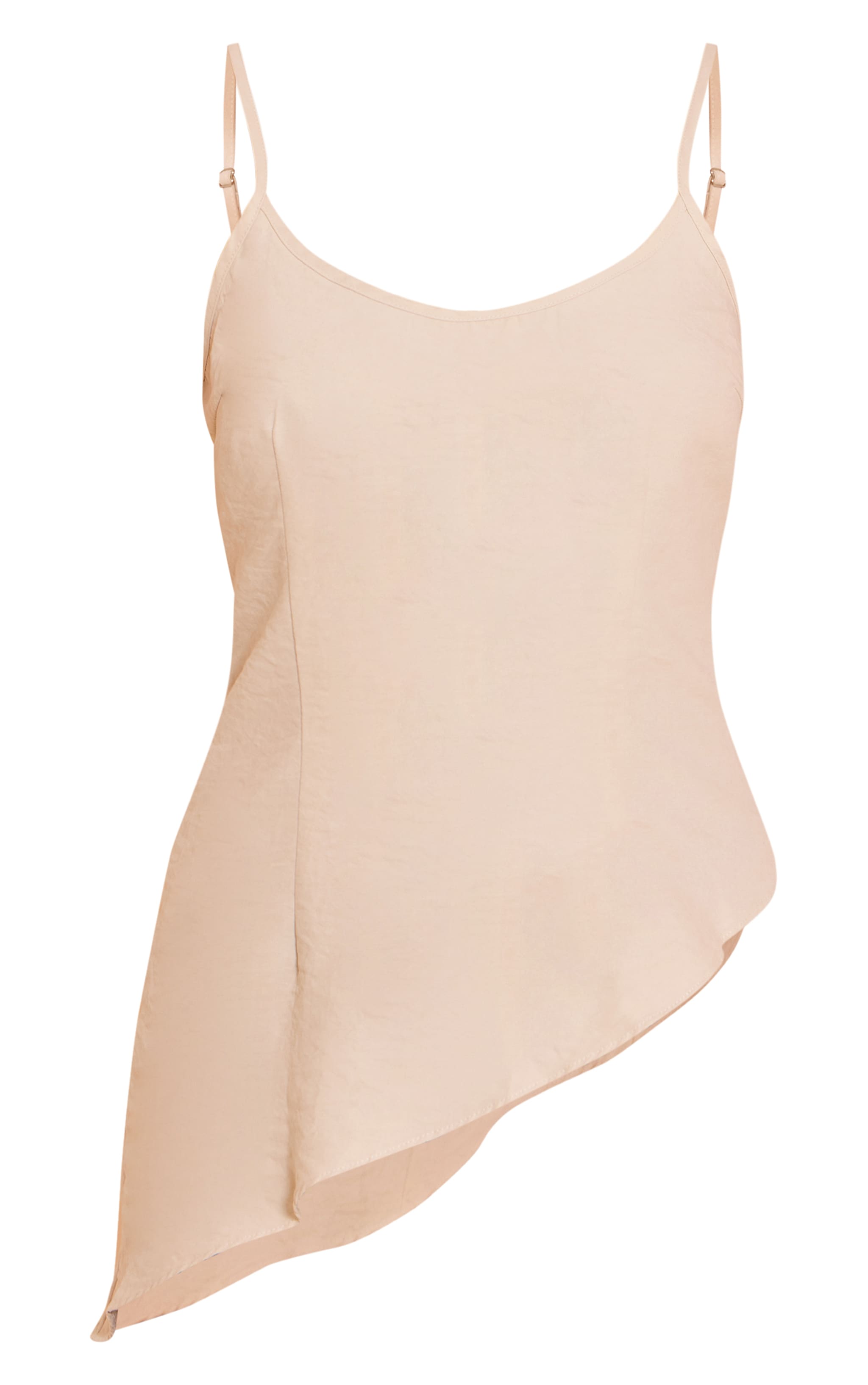 Cream Peach Skin Asymmetric Cami image 5