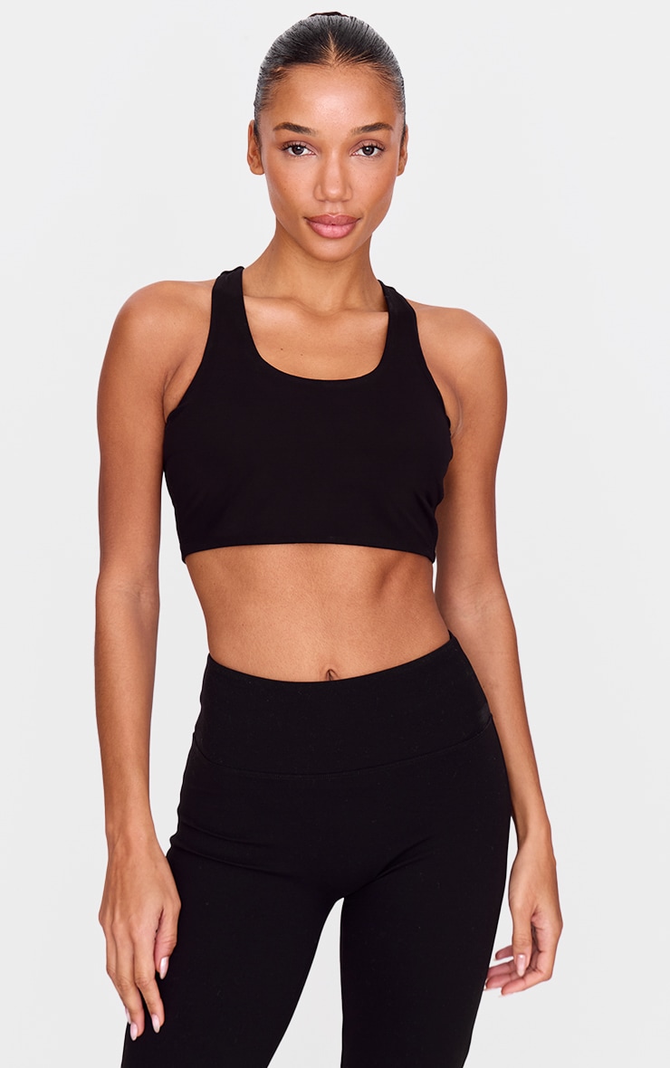 Black Ultimate Sculpt Double Layer Padded Sports Bra image 1