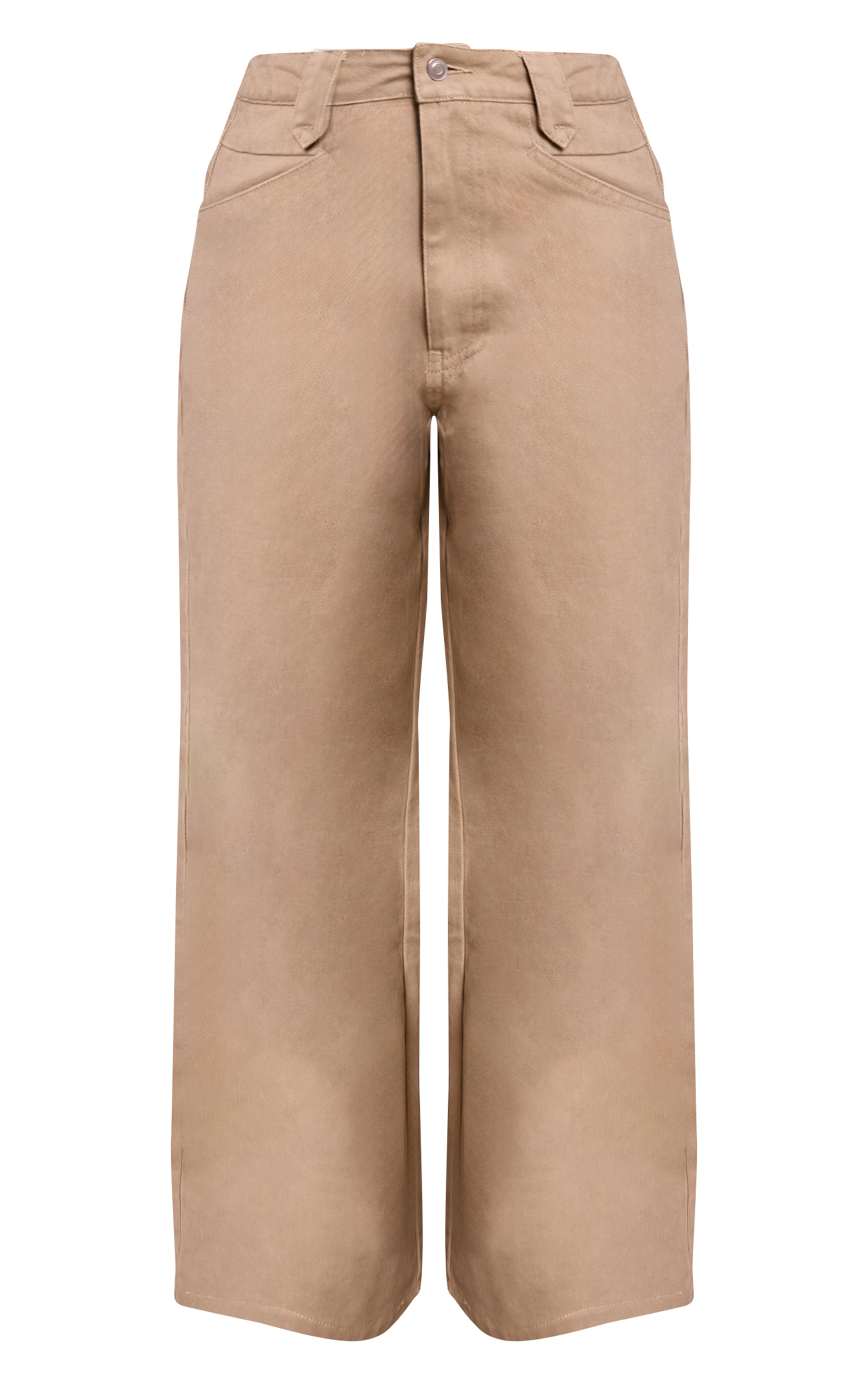 Petite Washed Stone Tinted Wide Leg Jean image 5