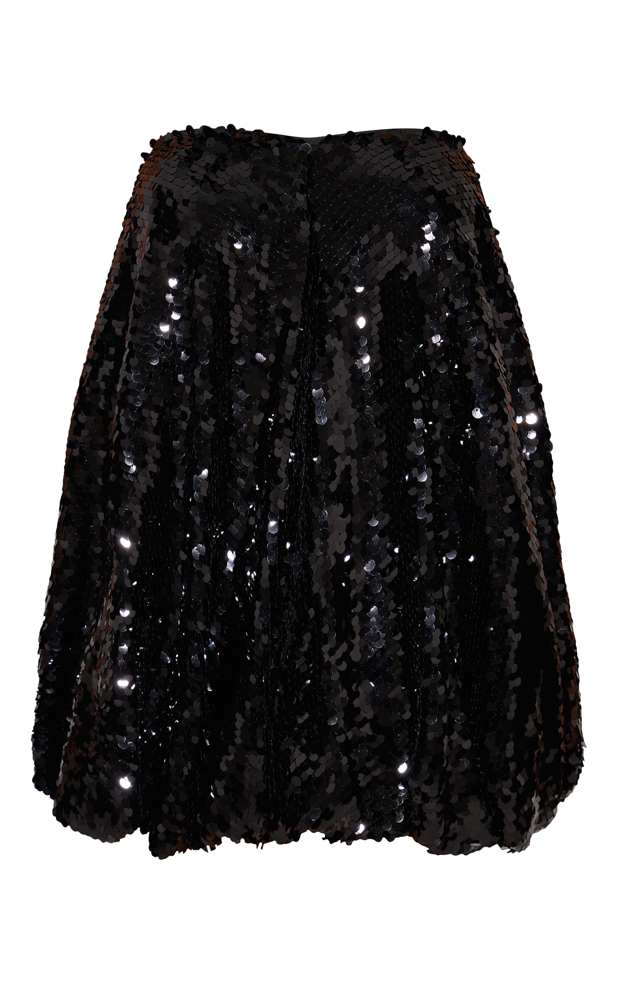 Black Sequin Puffball Dress image 5