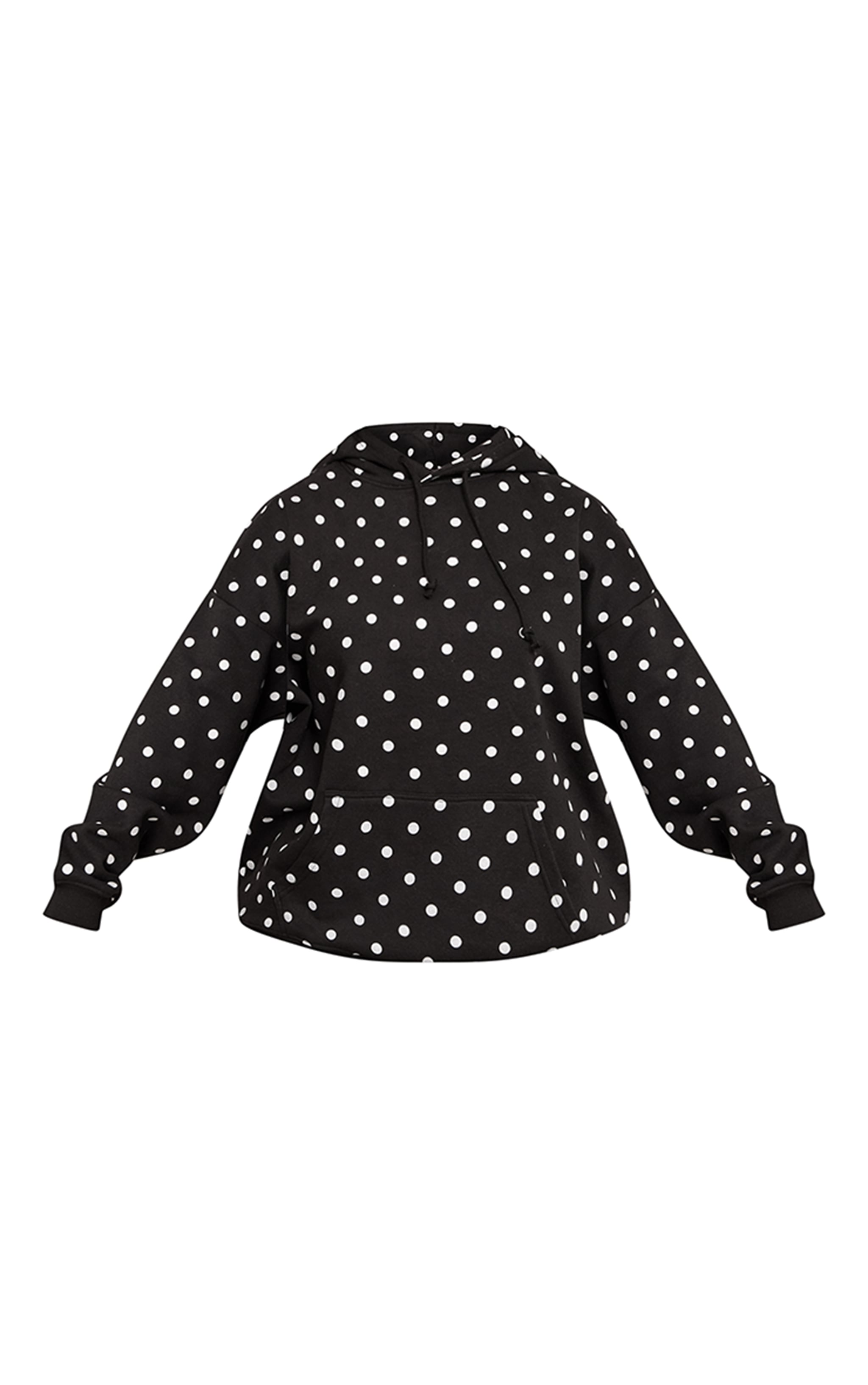 Shape Black Polka Dot Oversized Hoodie image 5