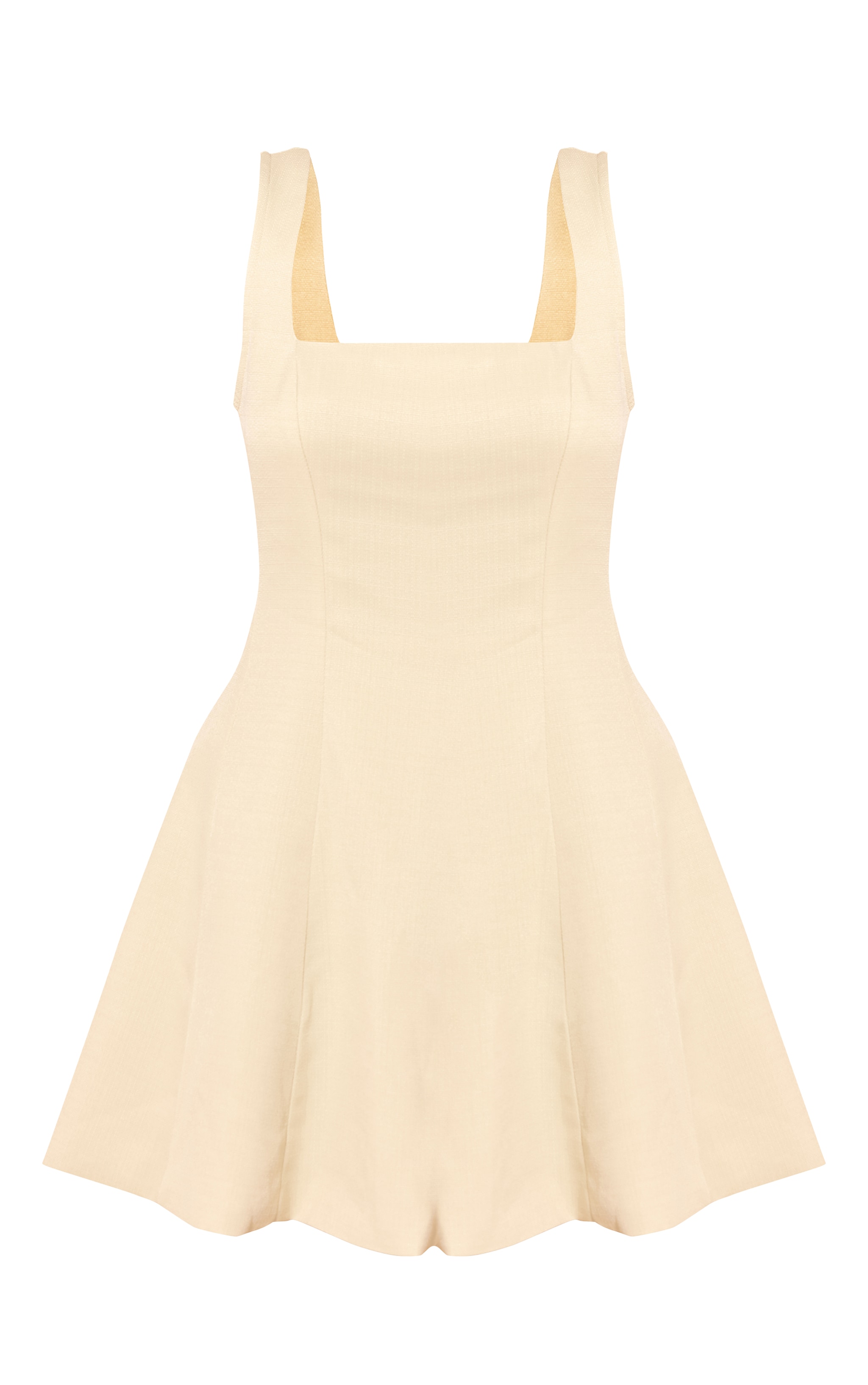 Lemon Woven Straight Neck Sleeveless Shift Dress image 5