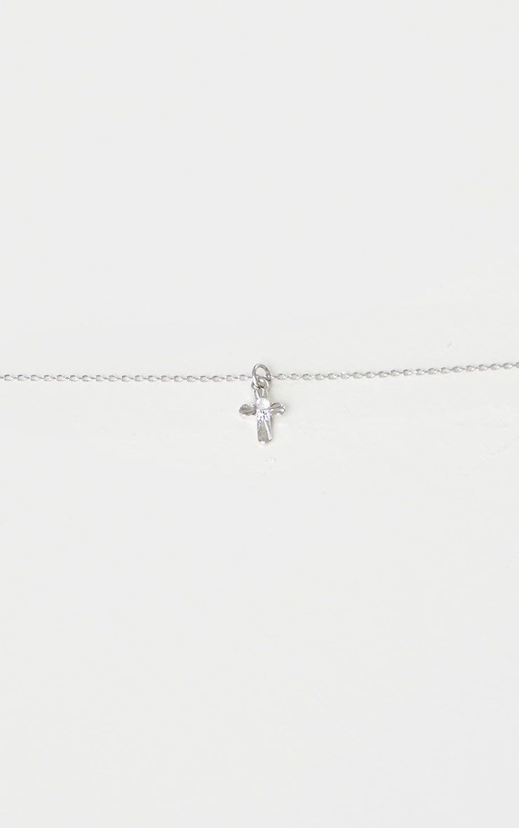 Mini Delicate Cross Charm Necklace image 2