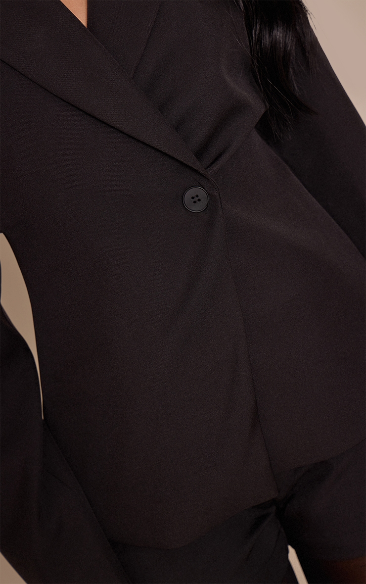Black Woven Blazer Tailored Playsuit image 4