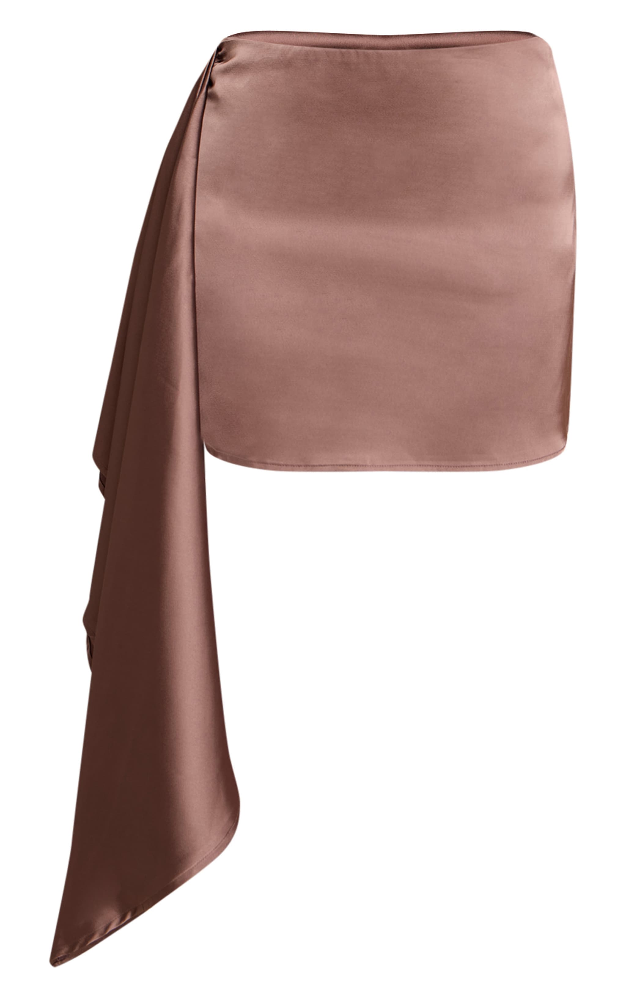 Petite Mushroom Satin Asymmetric Mini Skirt  image 6