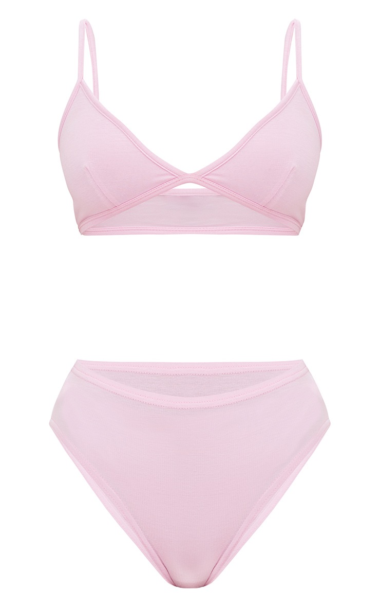 Baby Pink Femme Forever Bra And Knicker Set PrettyLittleThing