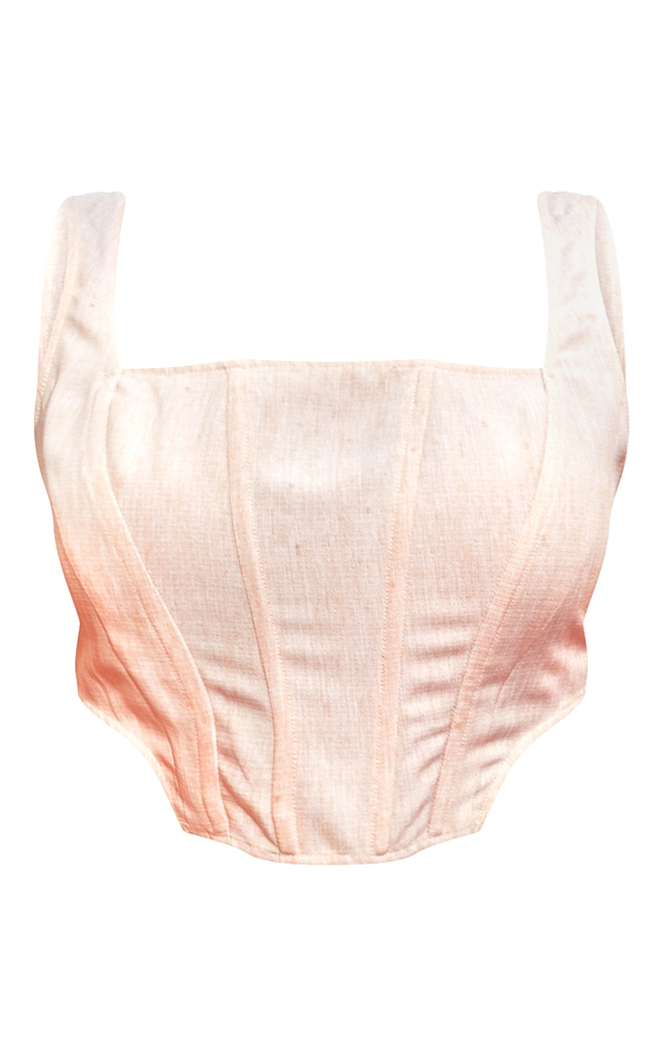 Nude Square Neck Corset Top image 5