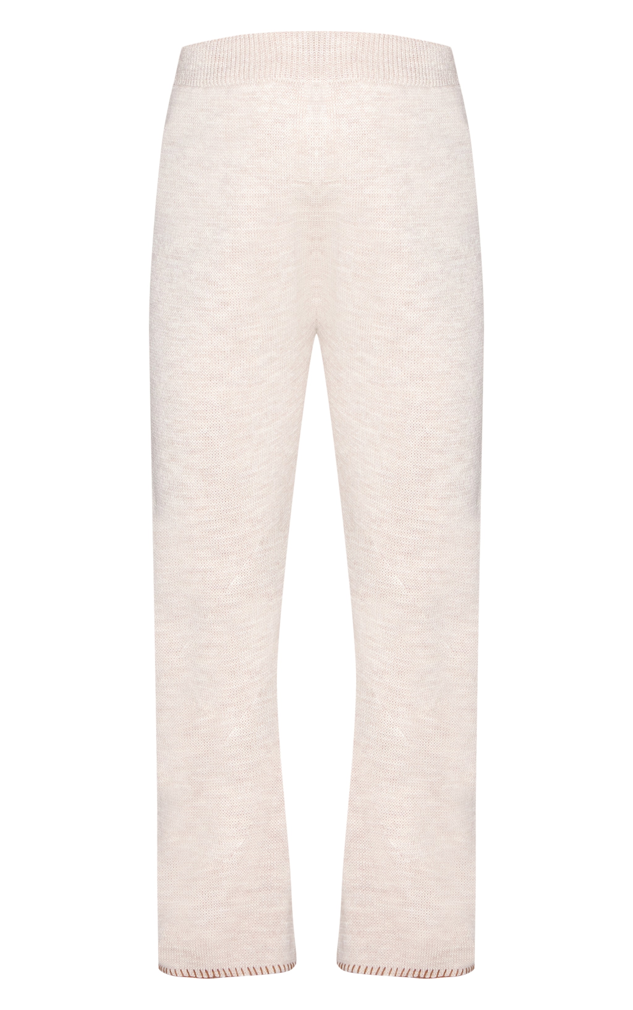 Maternity Oatmeal Knitted Straight Leg Trousers image 5