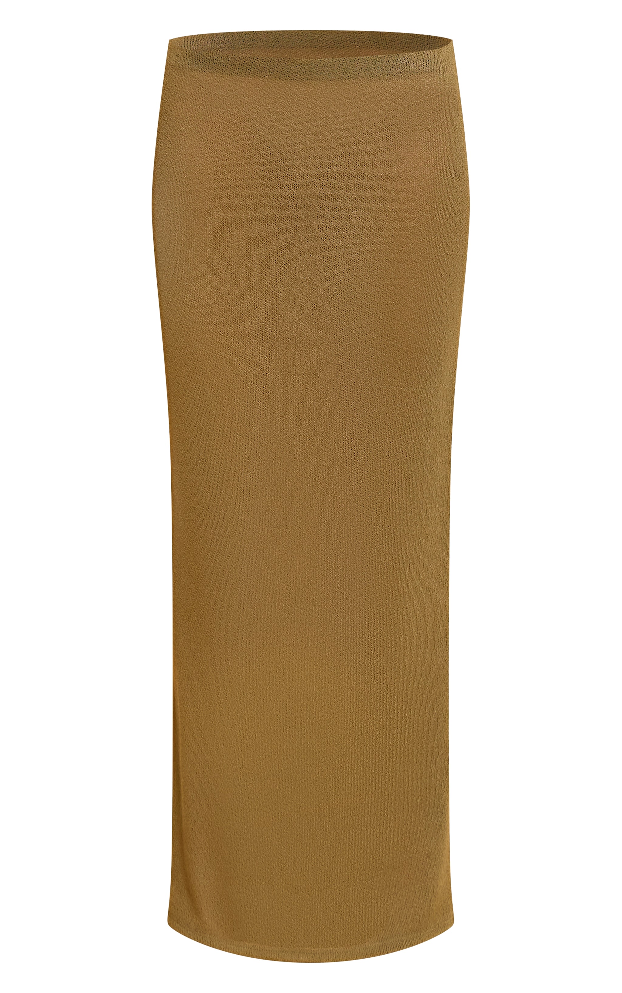 Olive Textured Maxi Skirt image 5