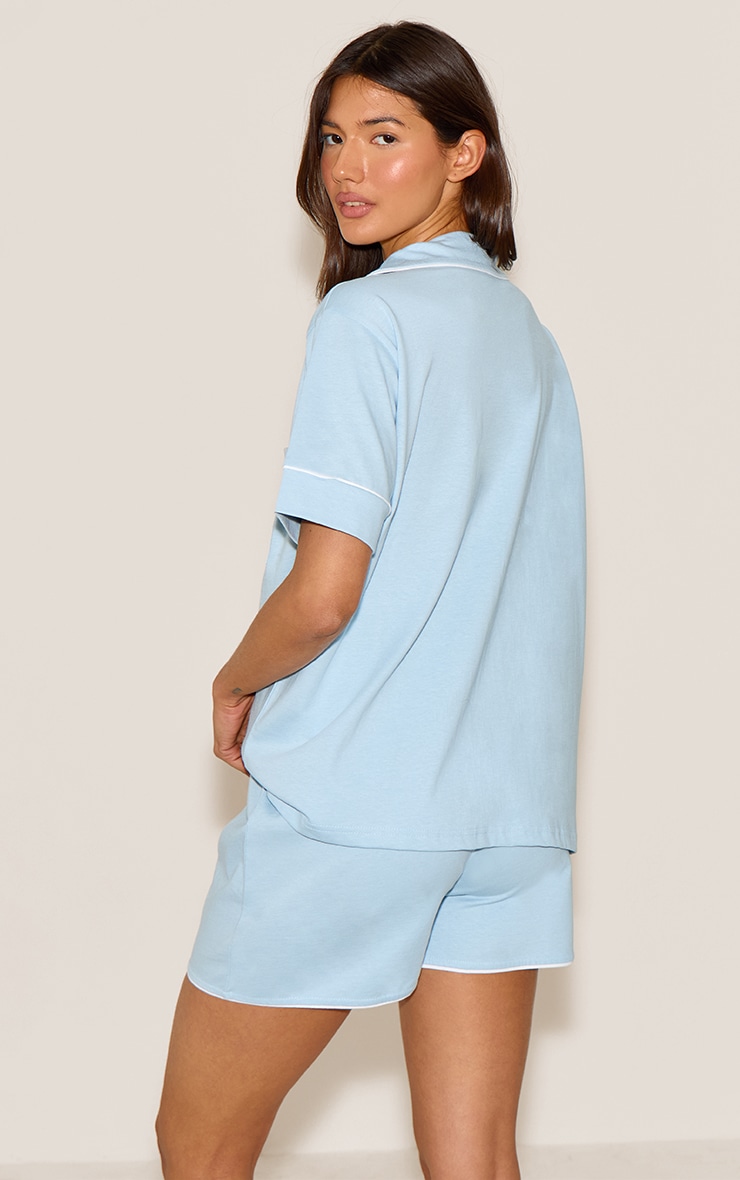 Baby Blue Jersey Pj Set image 2