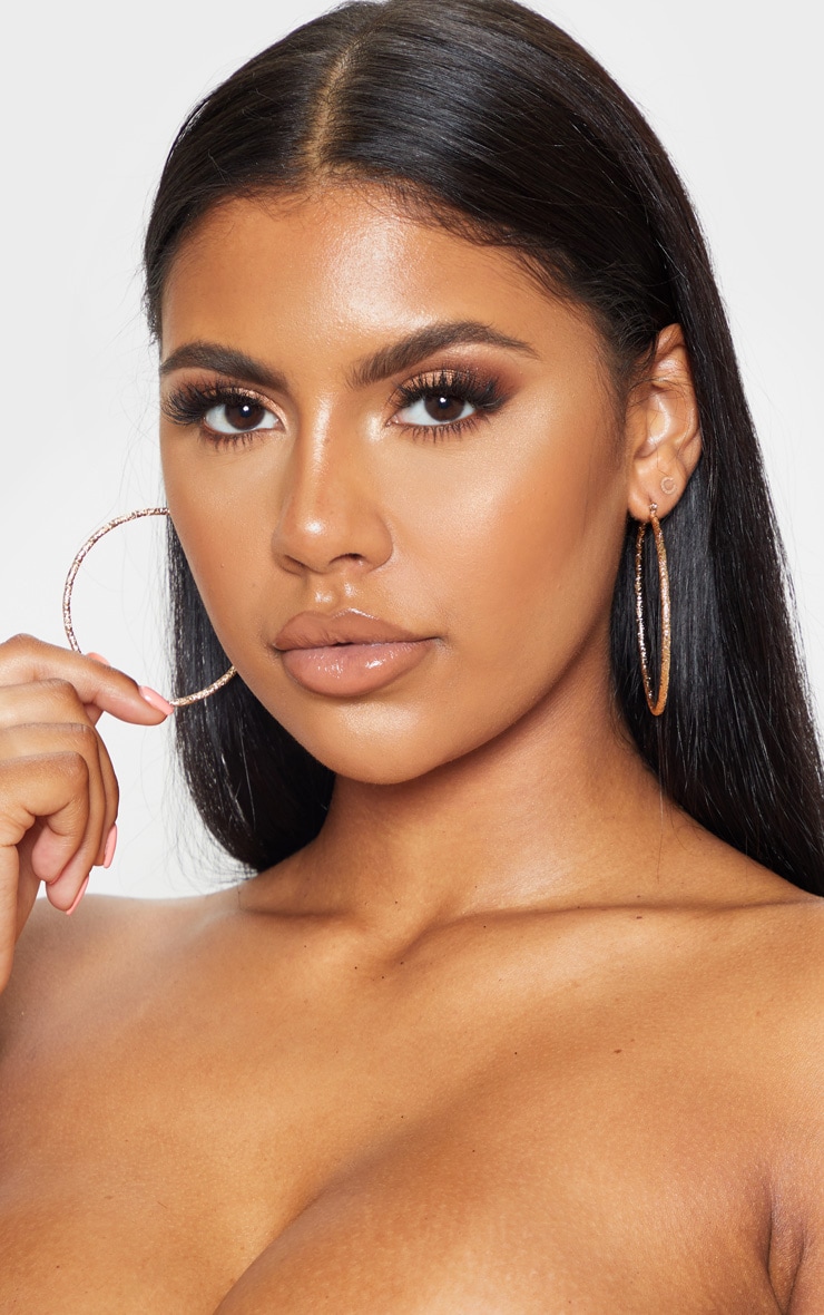 Gold Textured Hoops