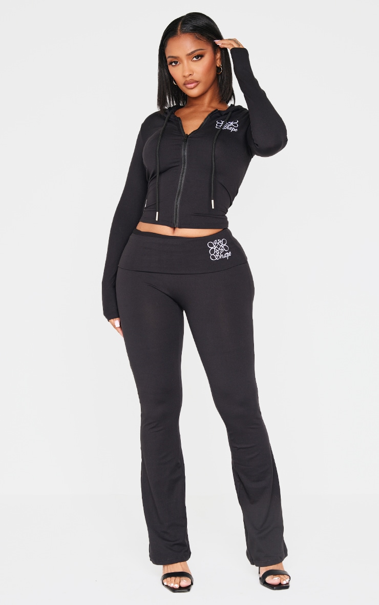 Shape Black Logo Zip Through Top image 3