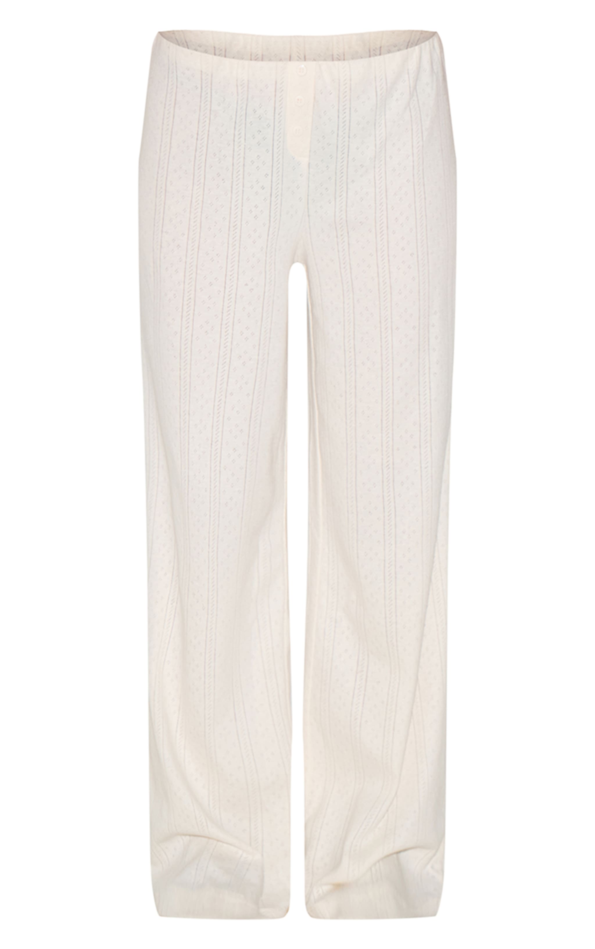 Petite Cream Pointelle Pyjama Trousers image 5