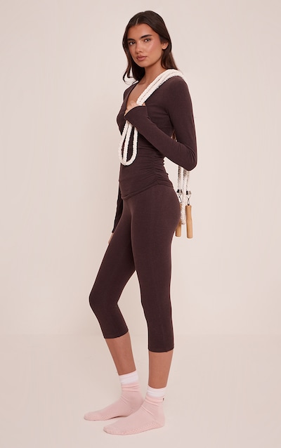 PLT Chocolate Soft Cotton Capri Leggings