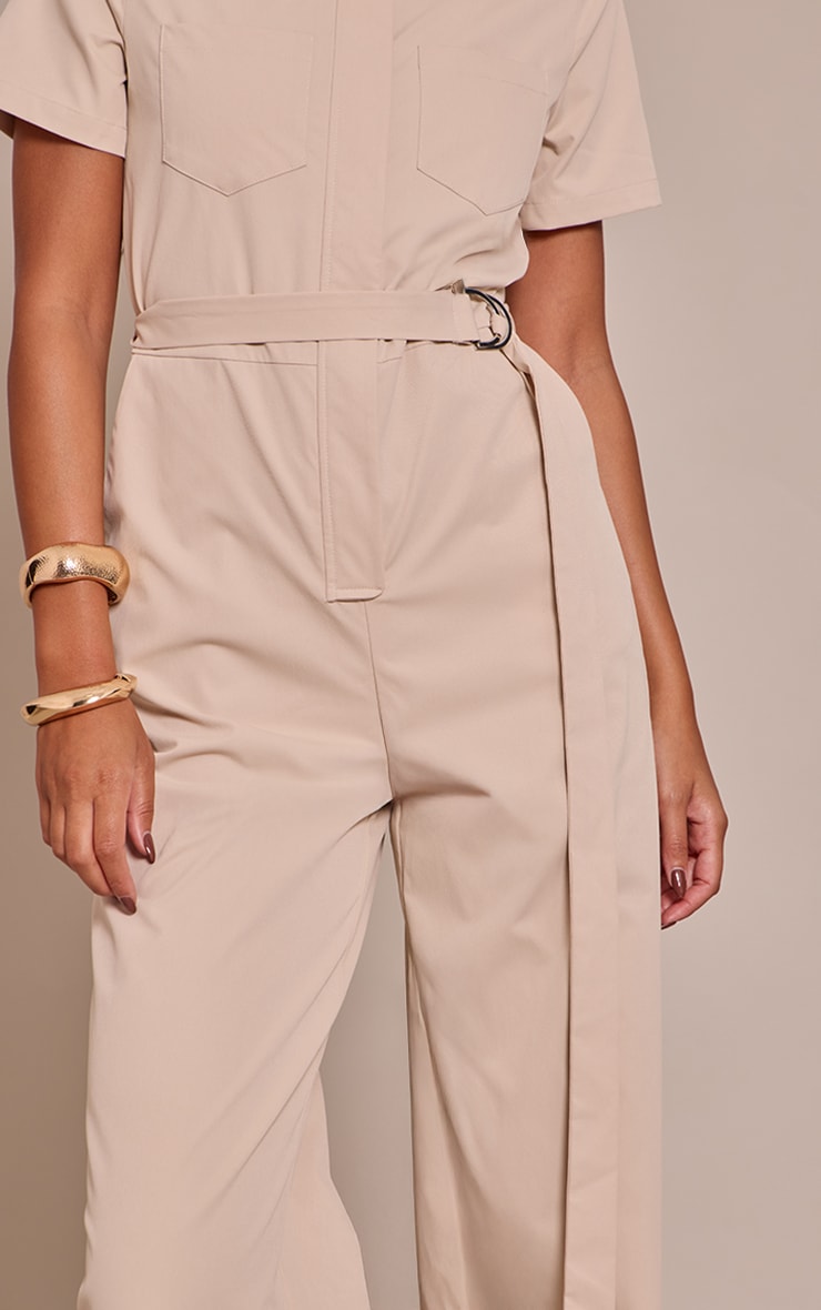 Stone Utility Belt Trim Detail Straight Leg Jumpsuit image 4