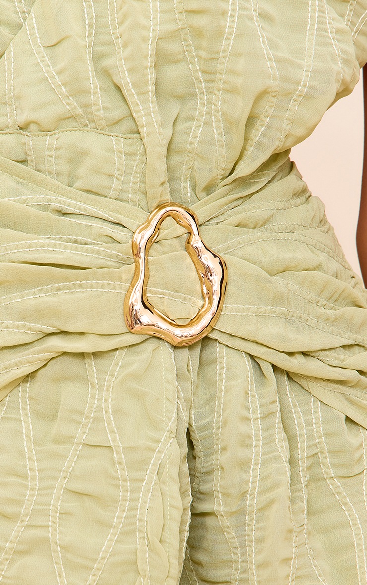 1210042 Orange V-Neck Shift Dress main image 1