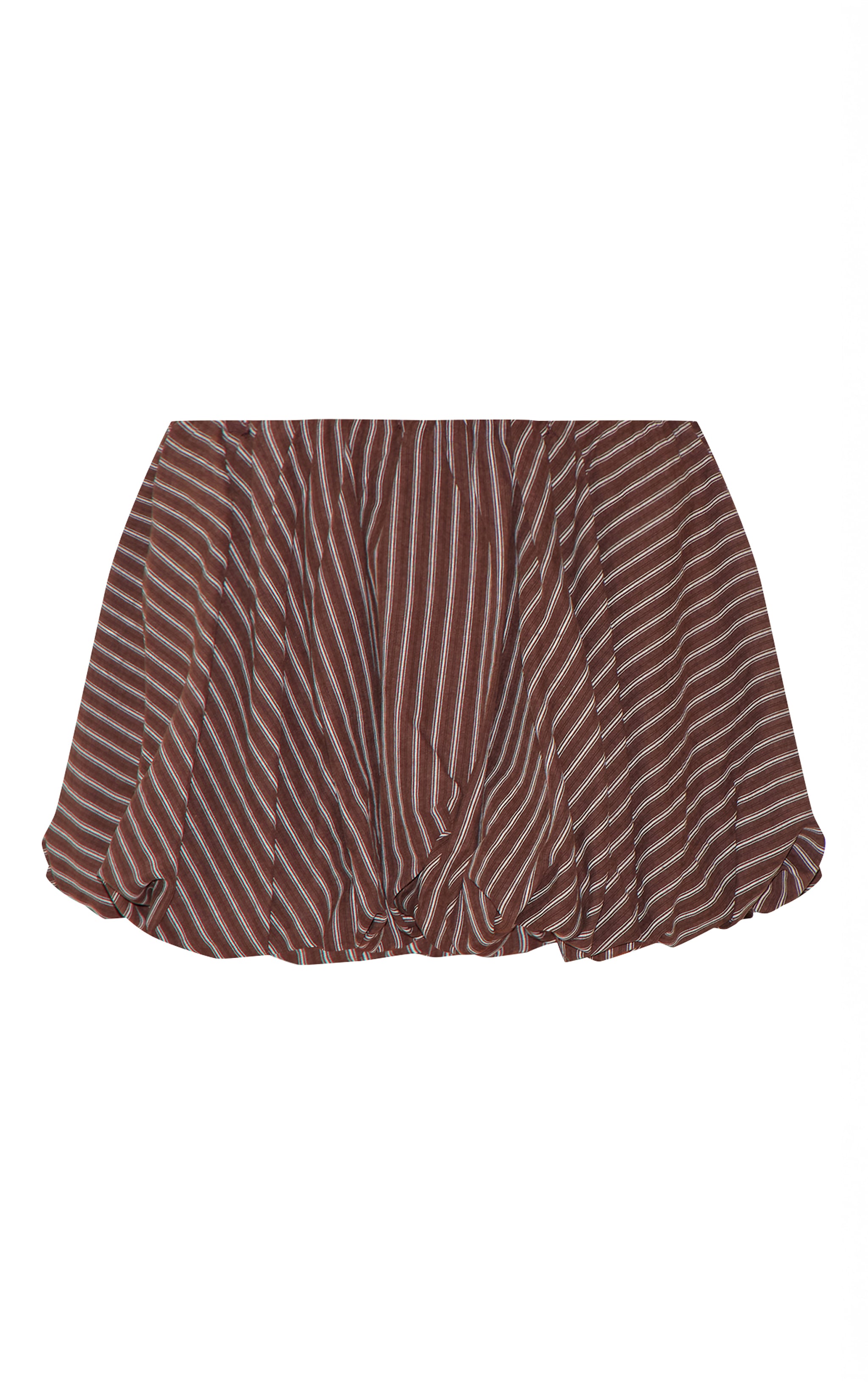 Chocolate Pinstripe Print Puffball Skirt image 6