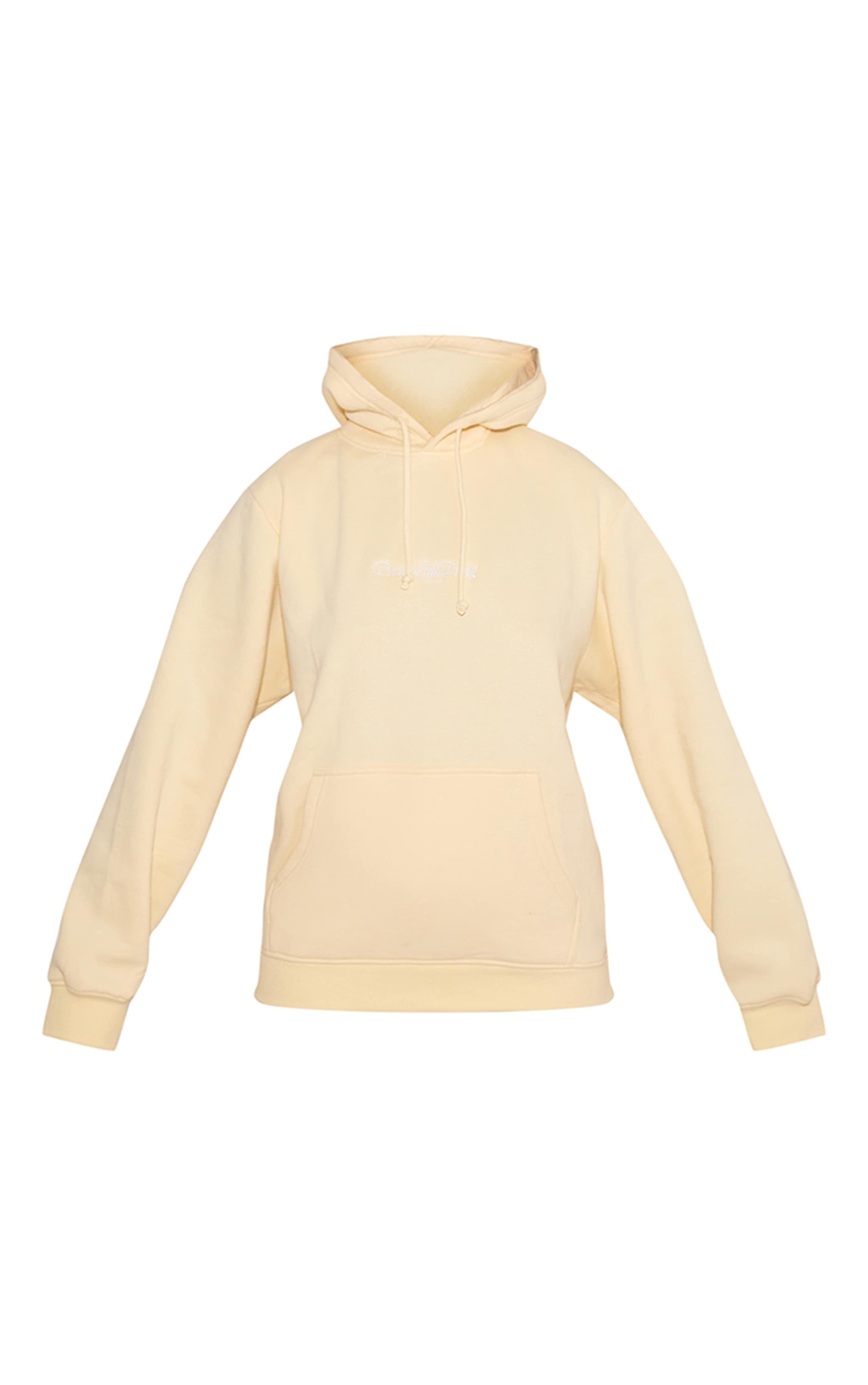 Butter Cream Embroidered Oversized Sweat Hoodie image 5