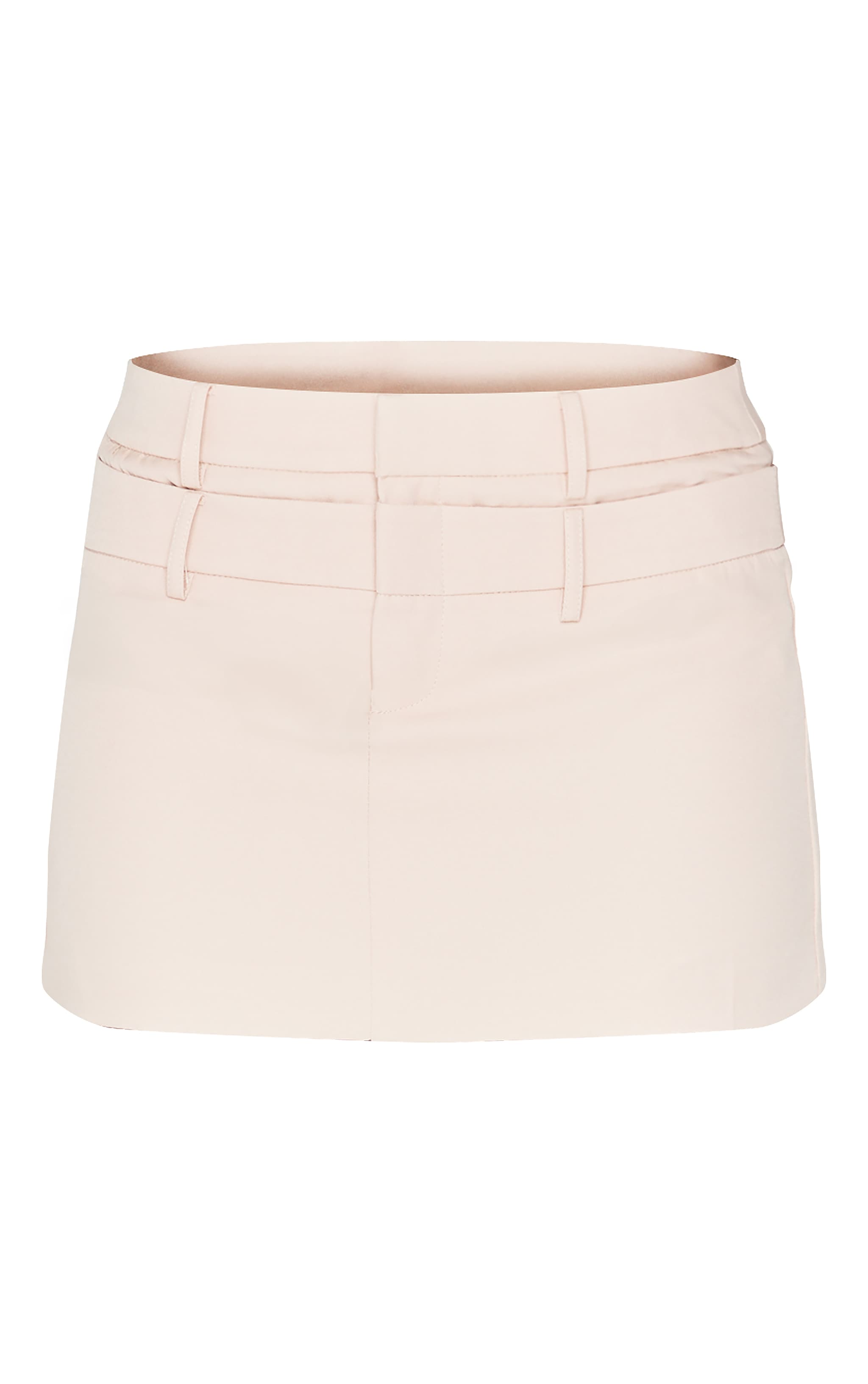 Stone Tailored Woven Double Waistband Mini Skirt image 6