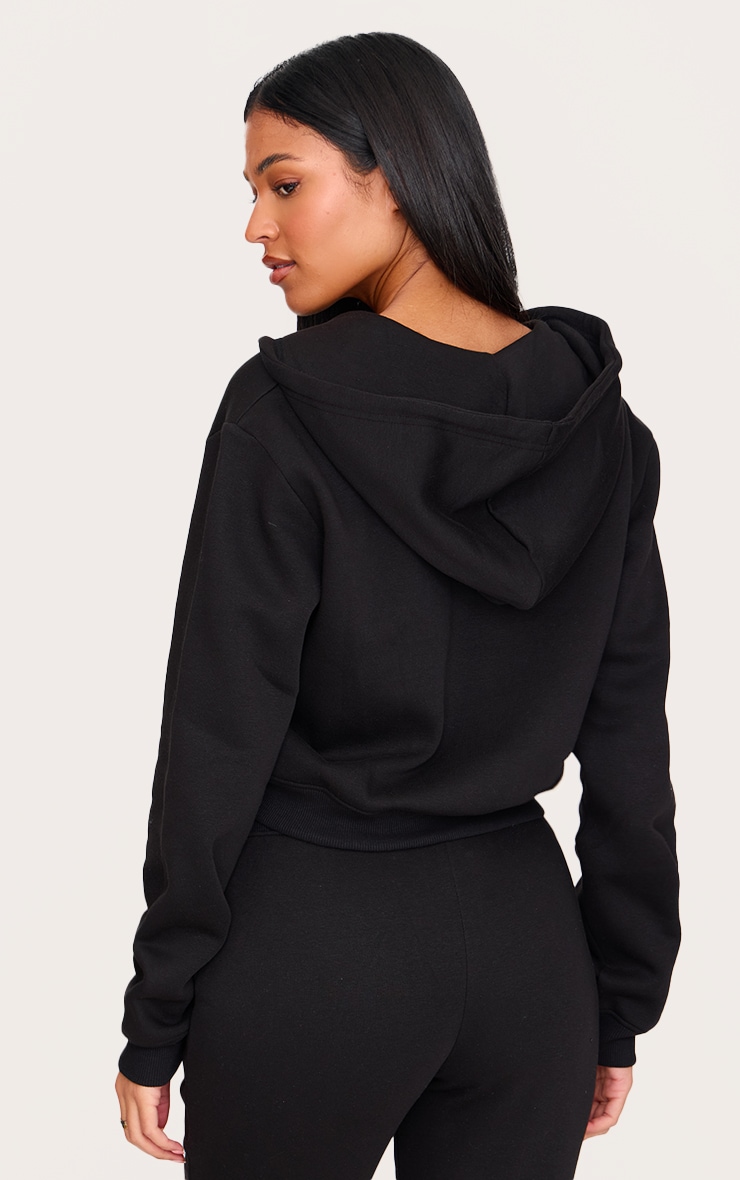 Tall Black Cropped Drawstring Hoodie | Tall
