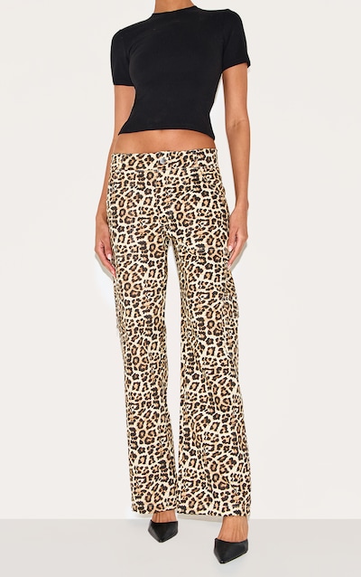 Leopard Printed Cargo Pants