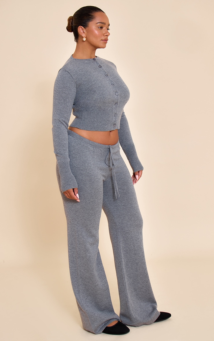 Shape Charcoal Knitted Tie Waist Pants image 2