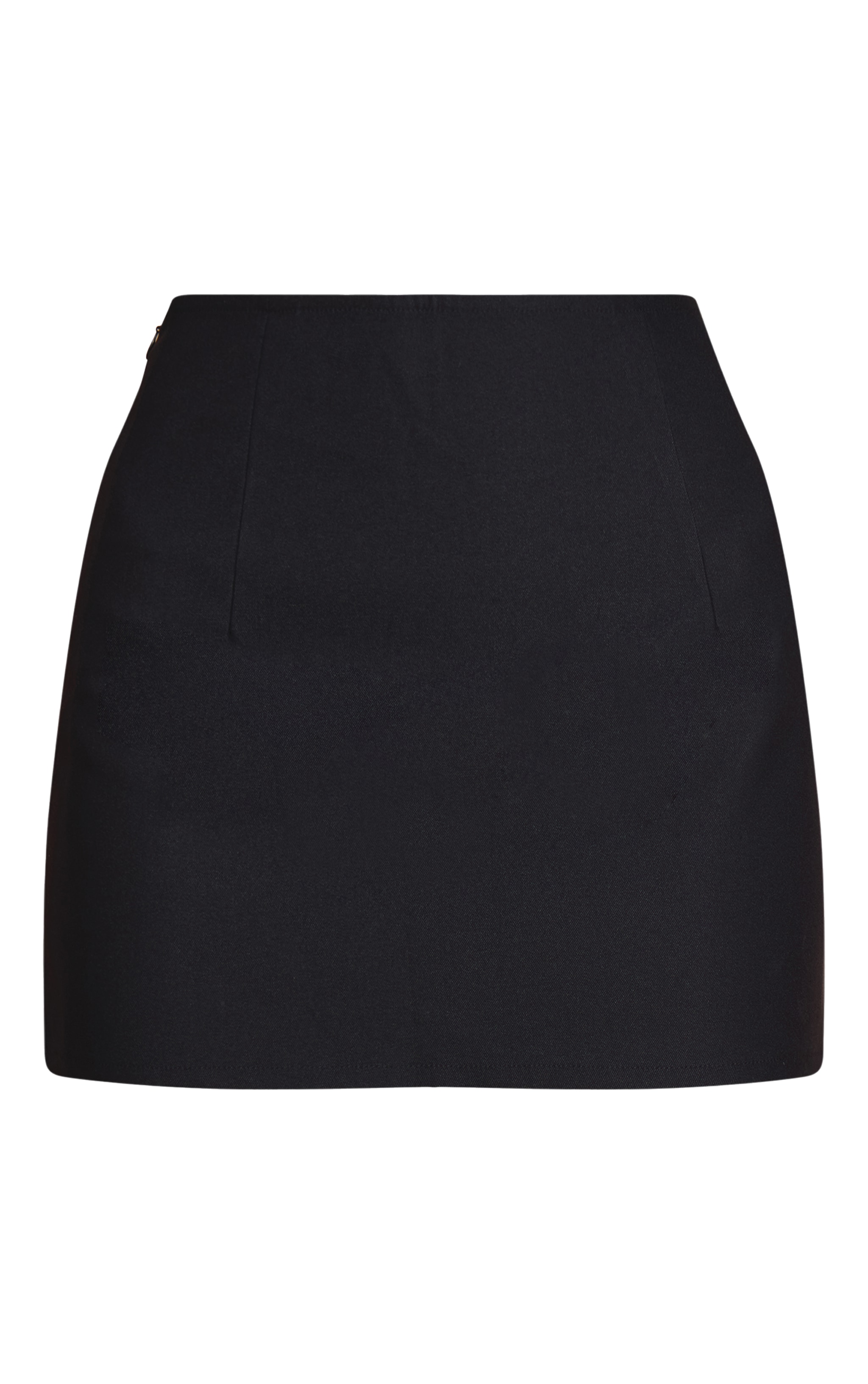 Black Tailored Woven Micro Mini Skirt image 6