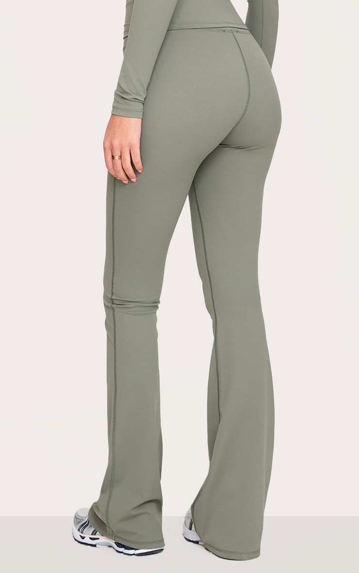 Tall Olive Sculpt High Waisted Flared Yoga Pants image 3